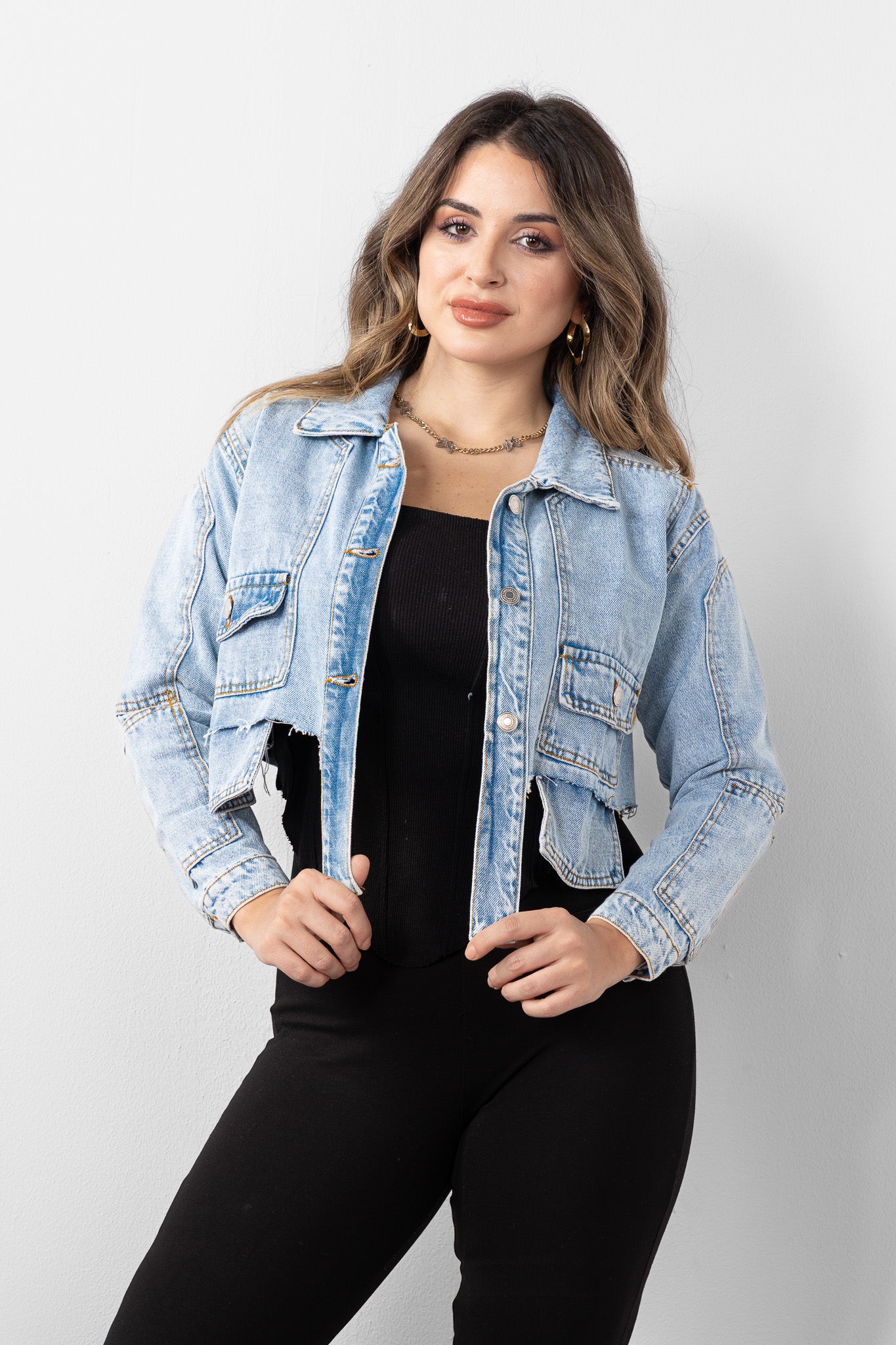 The light-Blue Cargo Crop