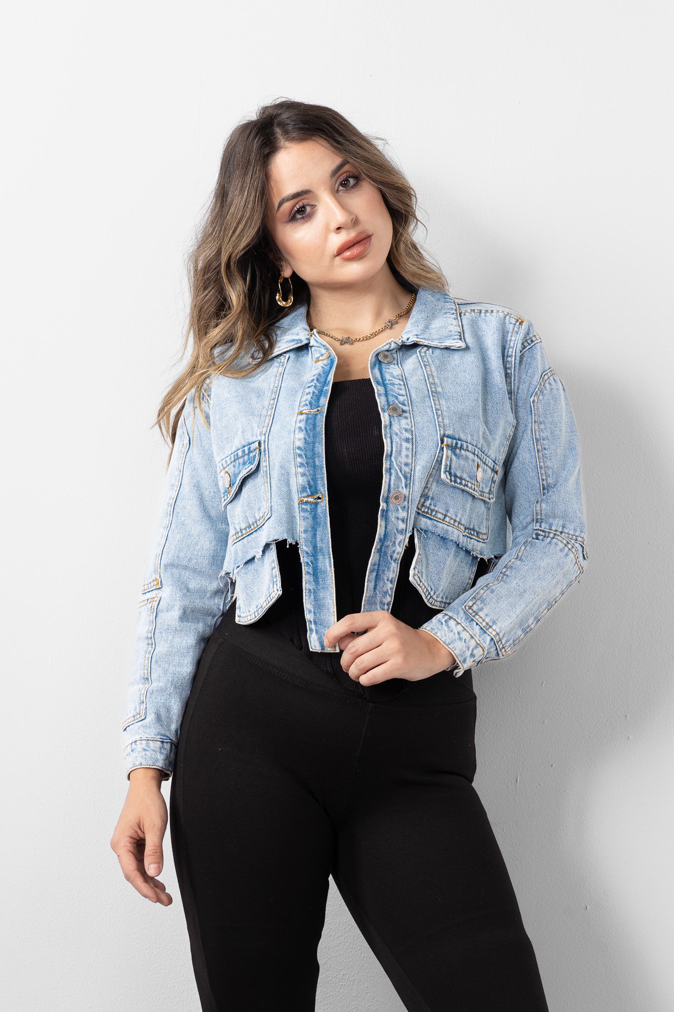 The light-Blue Cargo Crop