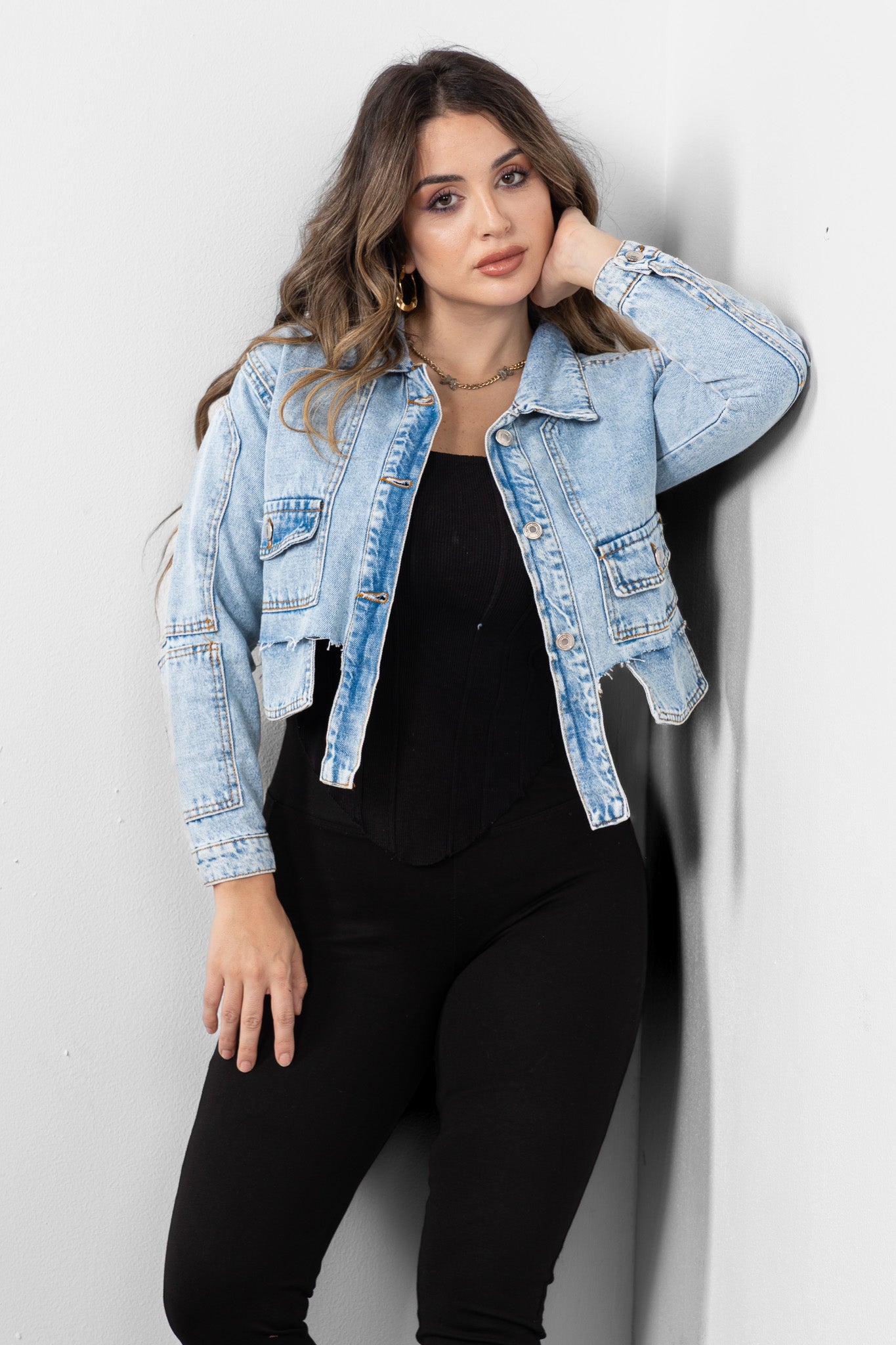 The light-Blue Cargo Crop