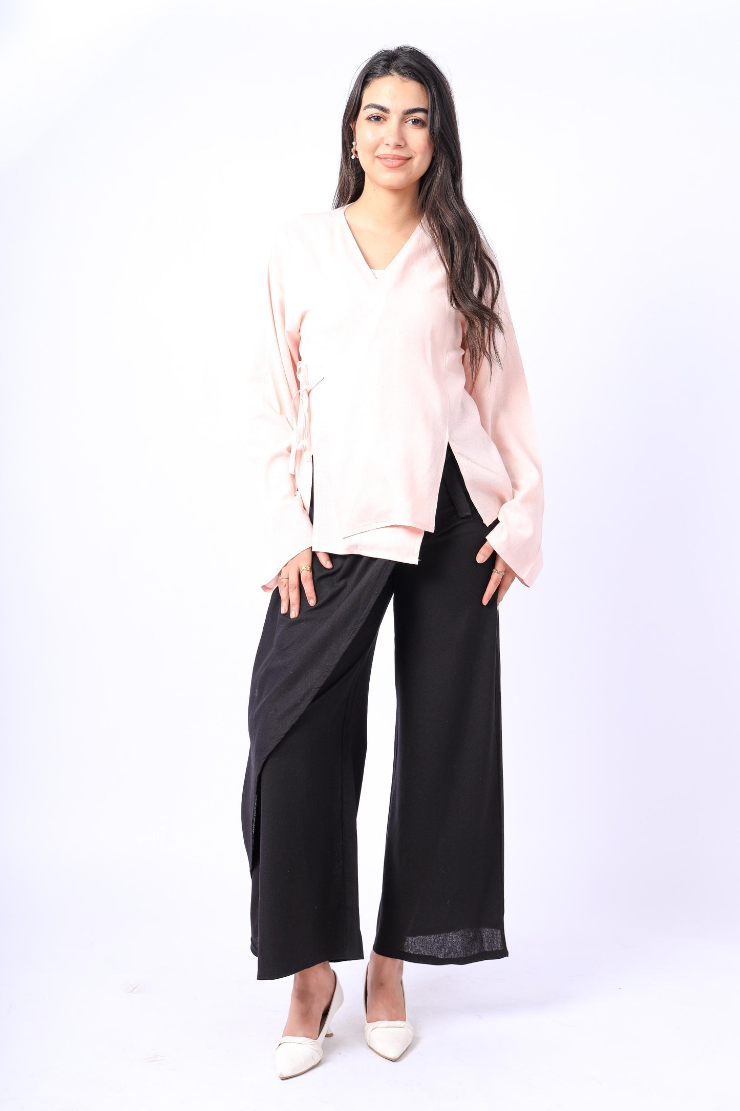 Soft Wrap Pants In Black