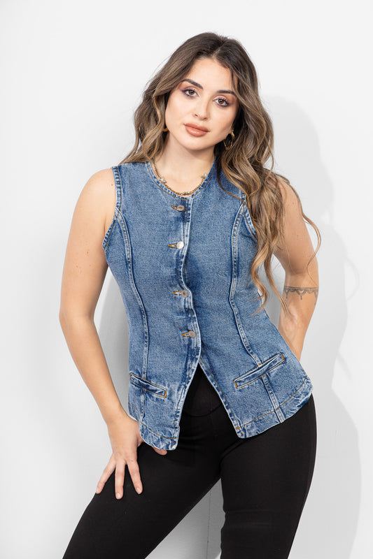 Light Wash Contour Vest