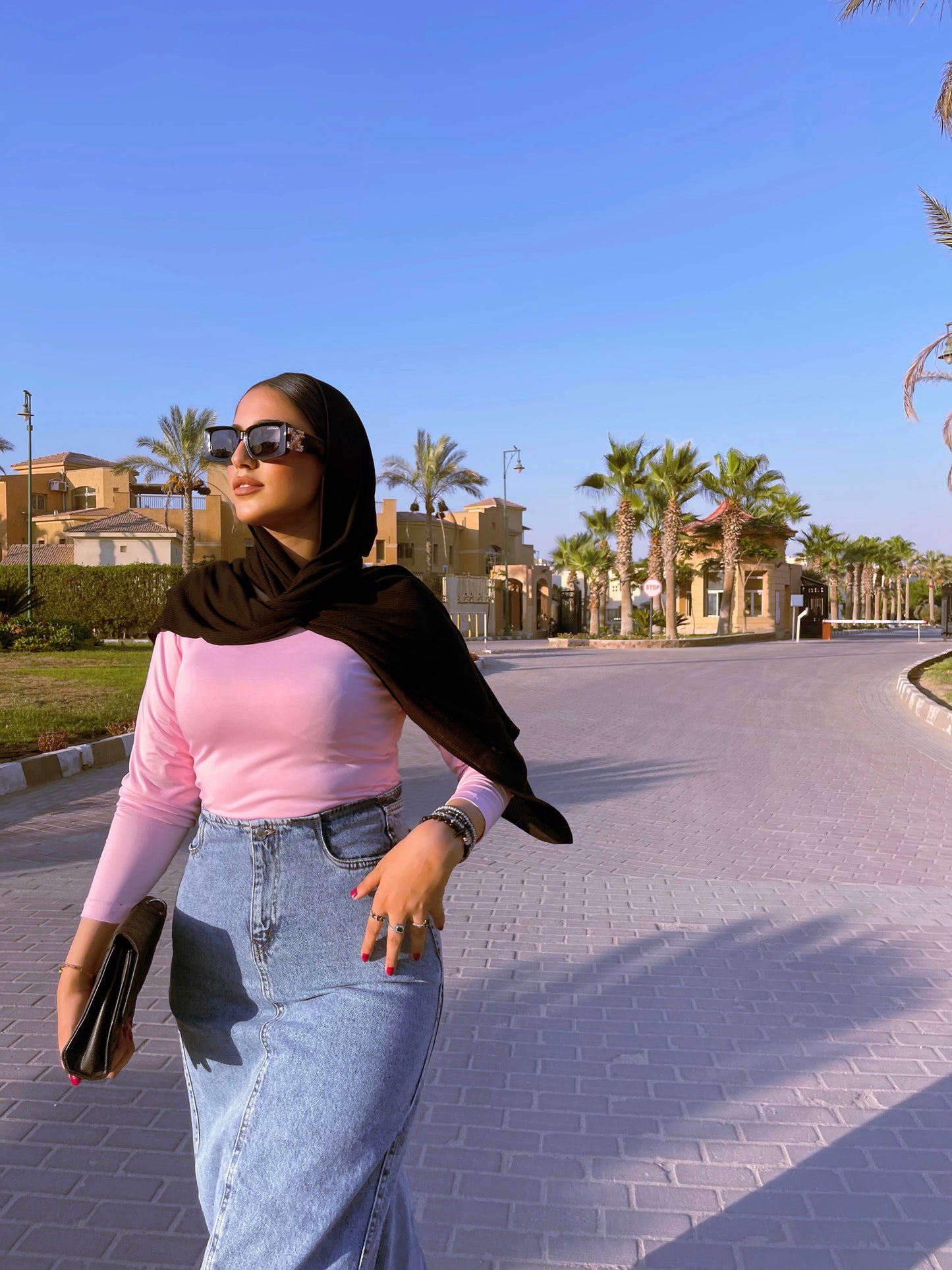 Stroll Denim Maxi Skirt