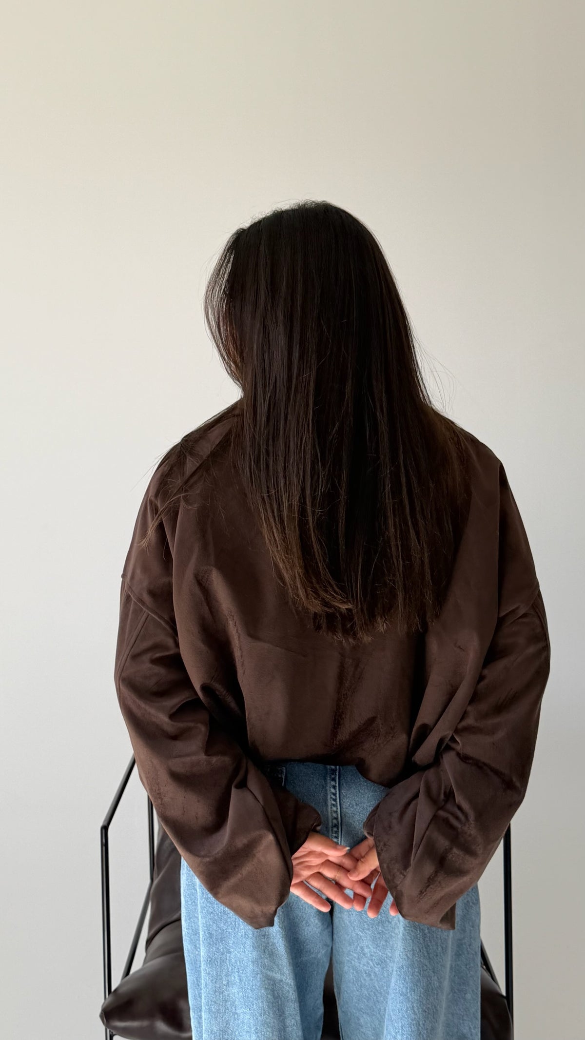 The Oversized Bomber Jacket In Brown