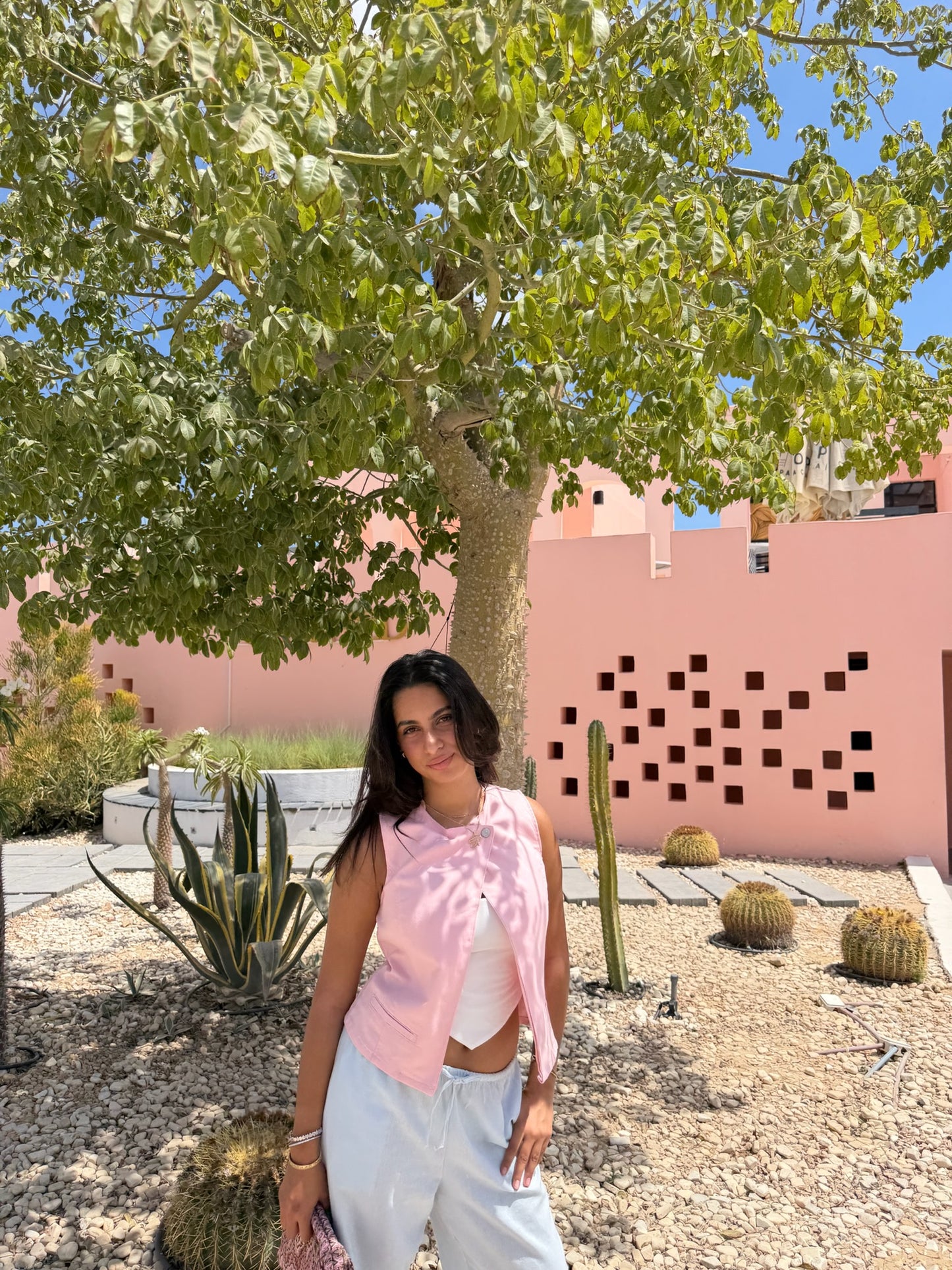 The Muse Vest In Pink