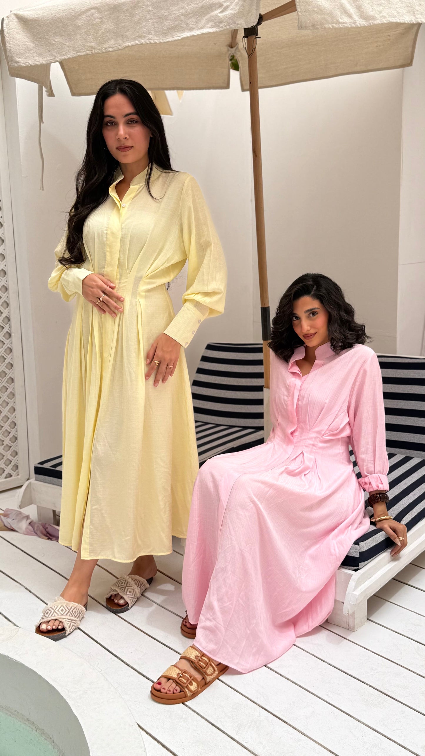 Cloud Waist Midi in Yellow