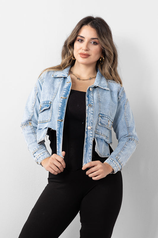 The light-Blue Cargo Crop