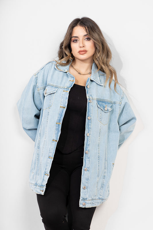 The Oversized Light-Wash Jacket