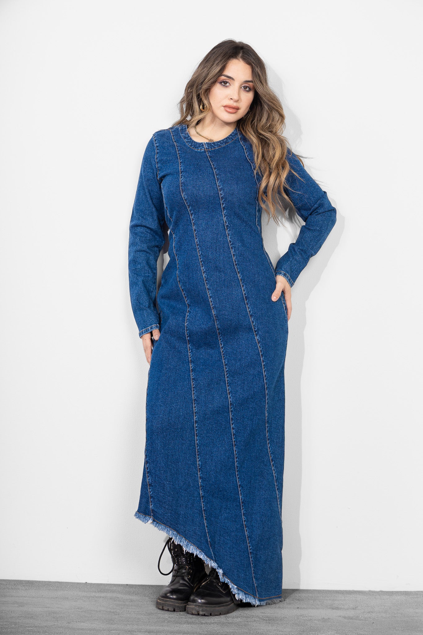 Jeans Dress in dark blue