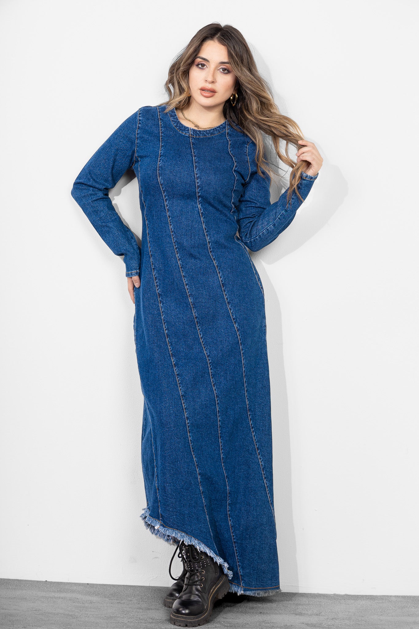 Jeans Dress in dark blue