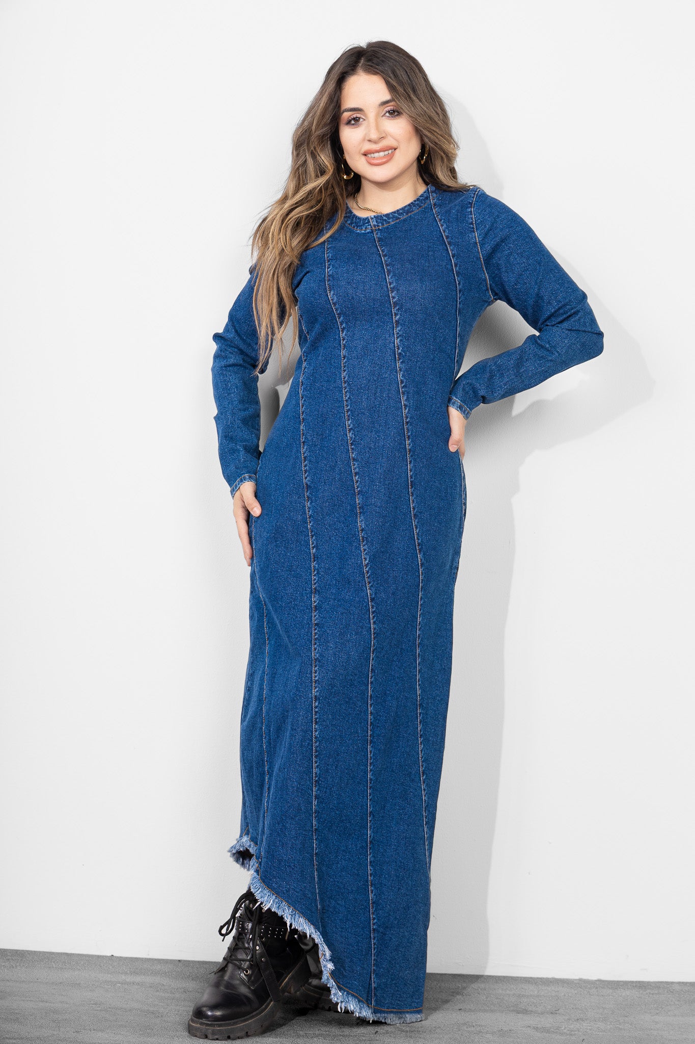 Jeans Dress in dark blue