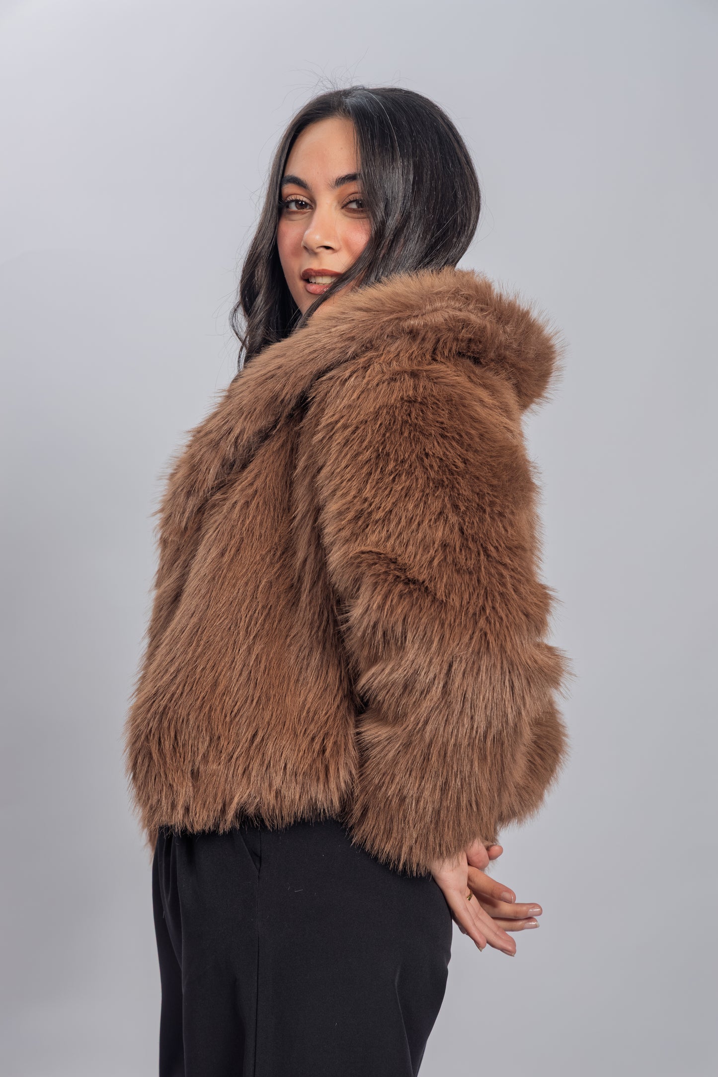 Mocha Faux Fur Jacket