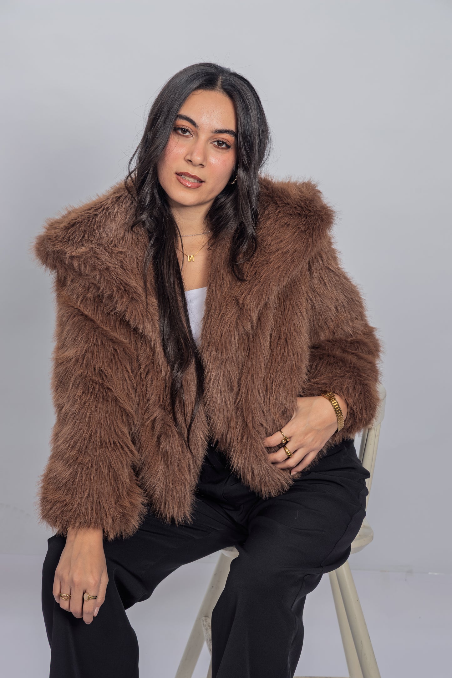 Mocha Faux Fur Jacket