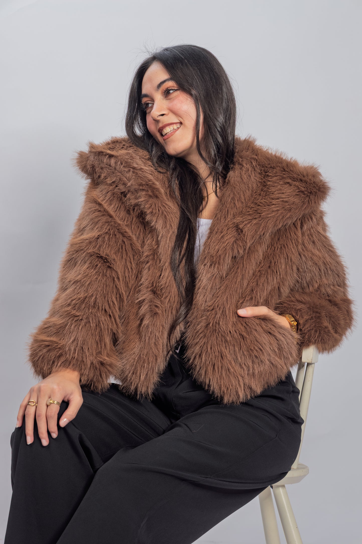 Mocha Faux Fur Jacket
