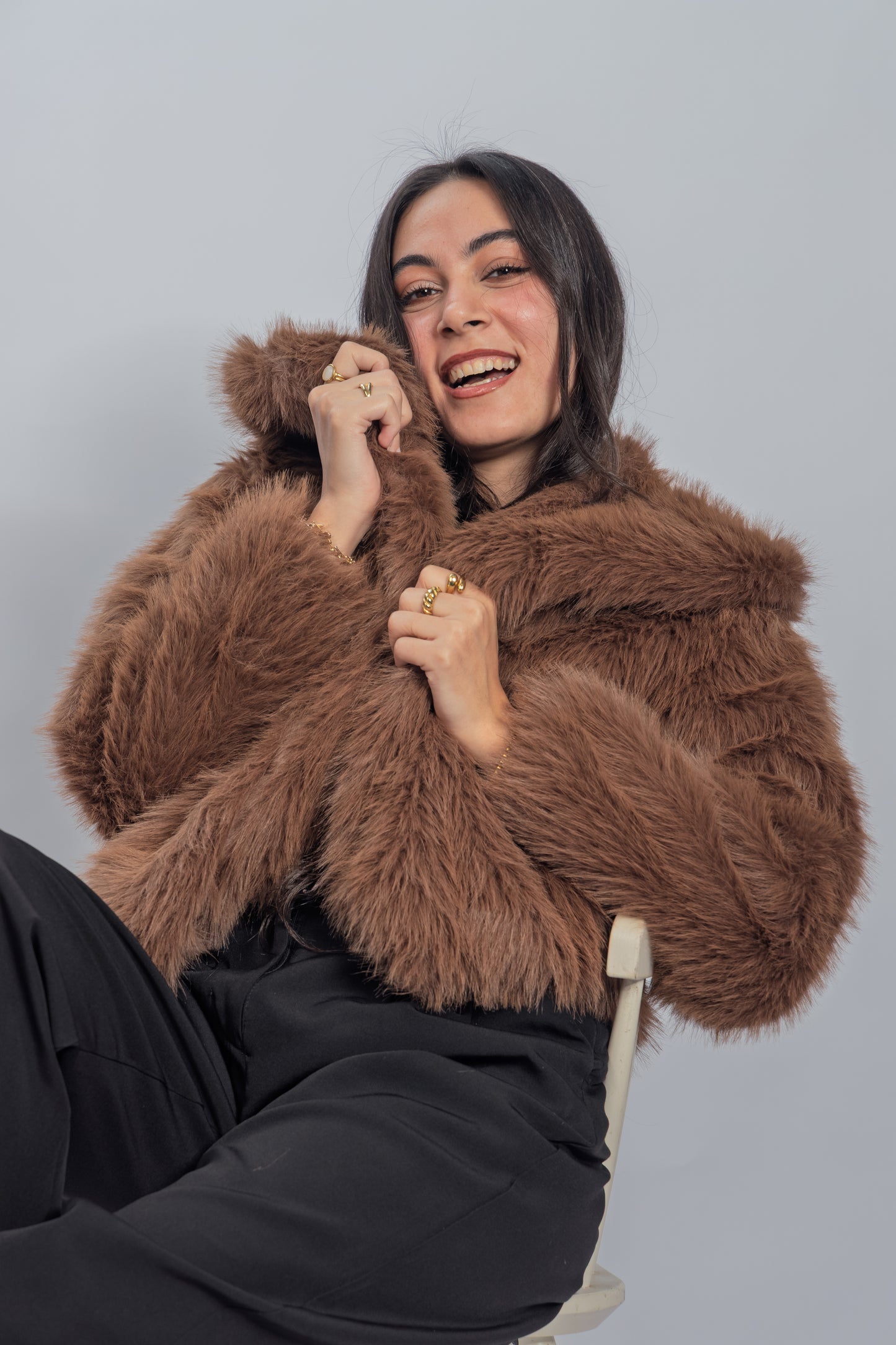 Mocha Faux Fur Jacket