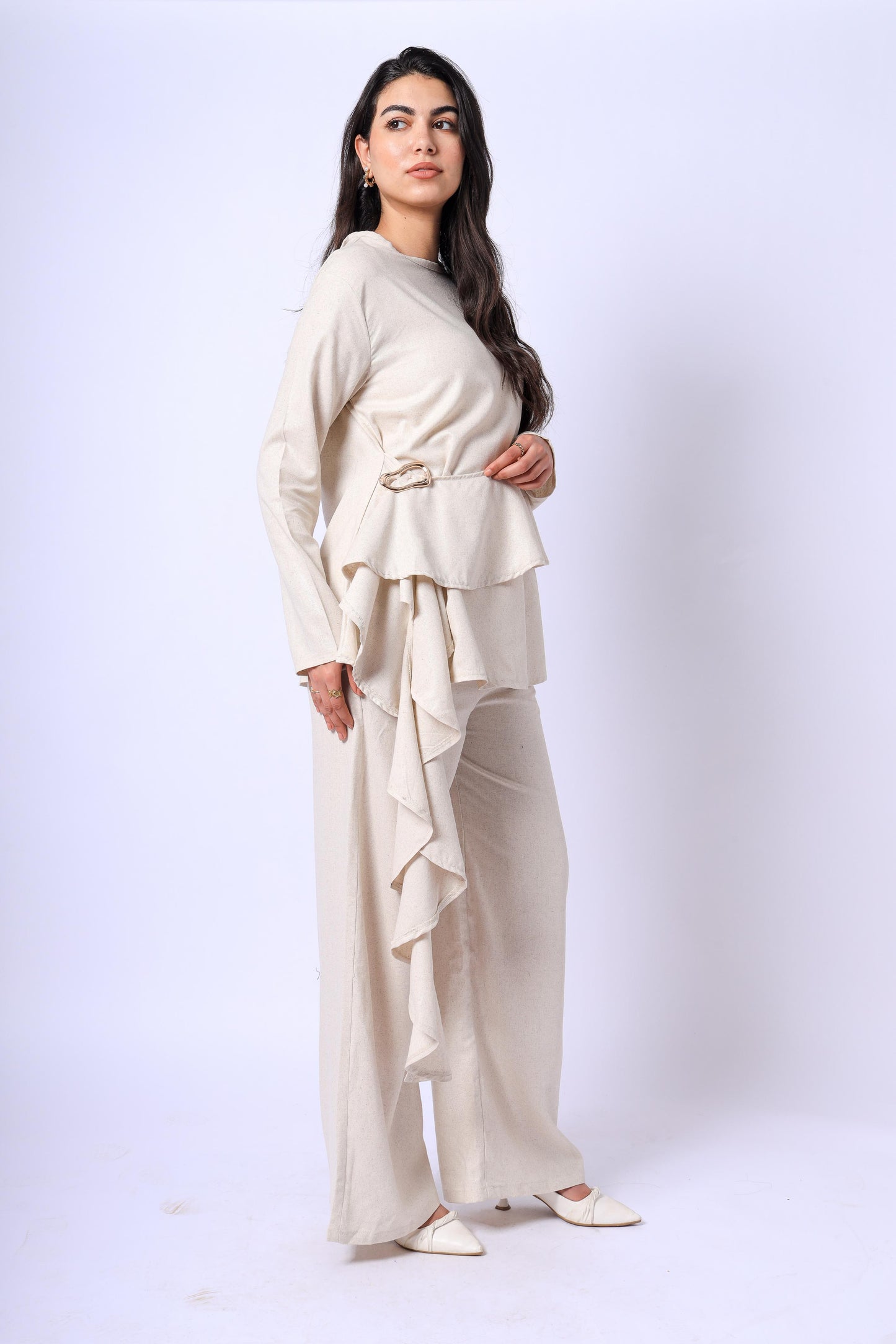 Ivory Soft Drape pants