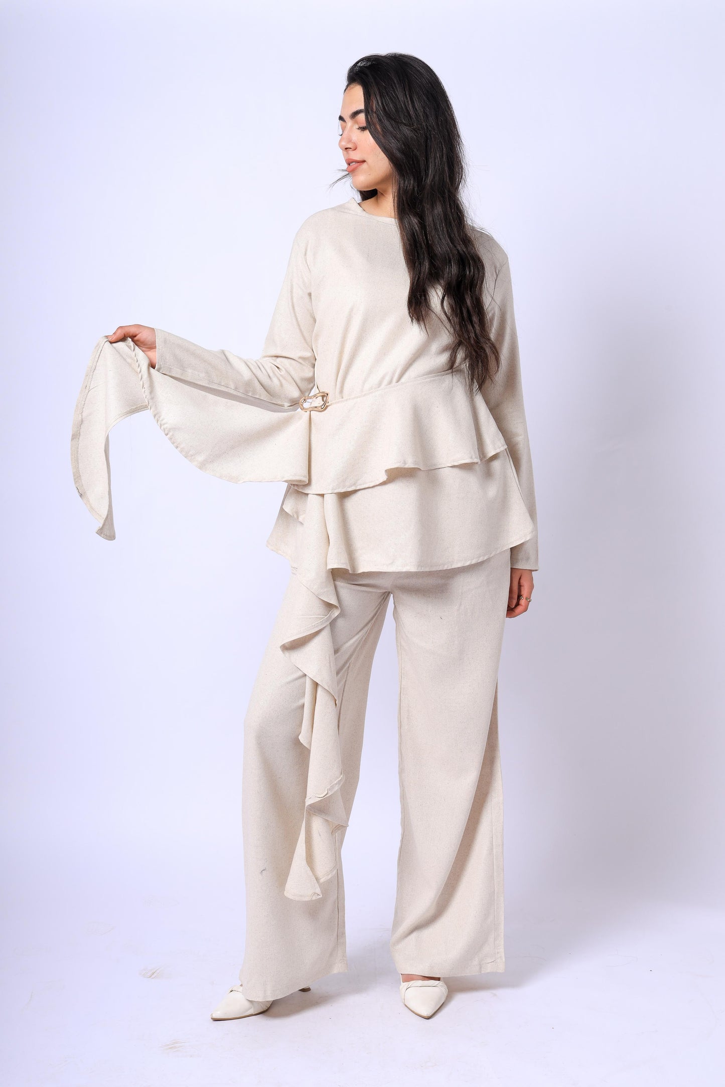 Ivory Soft Drape pants