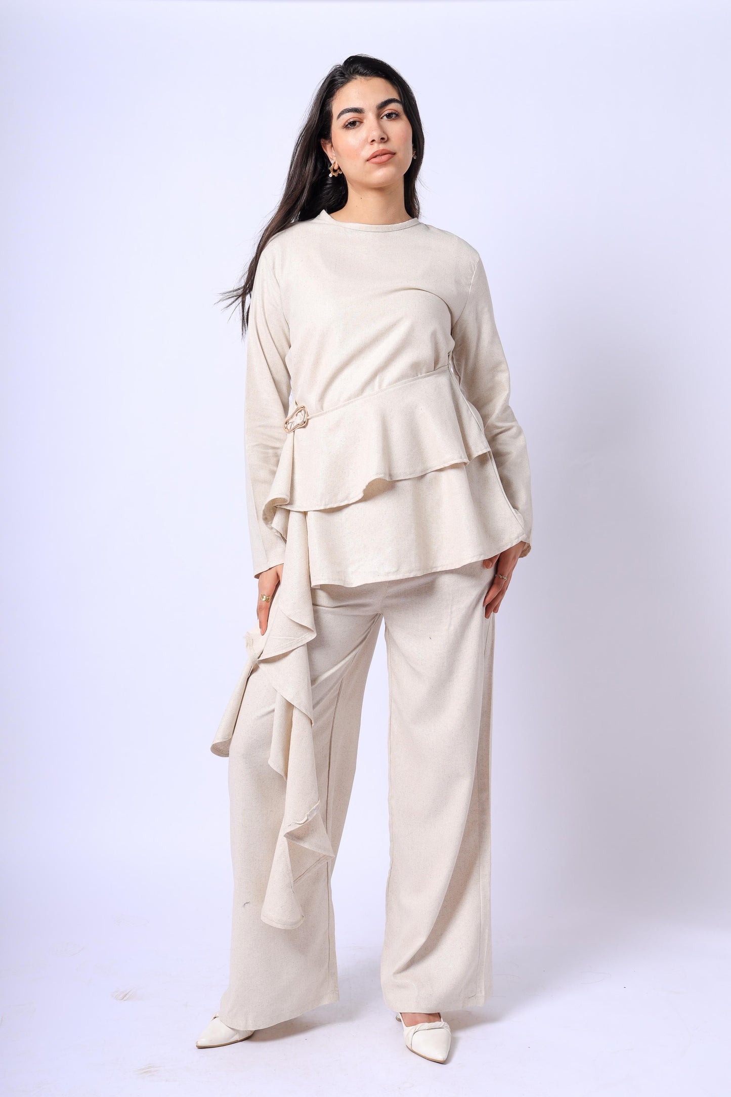 Ivory Soft Drape pants