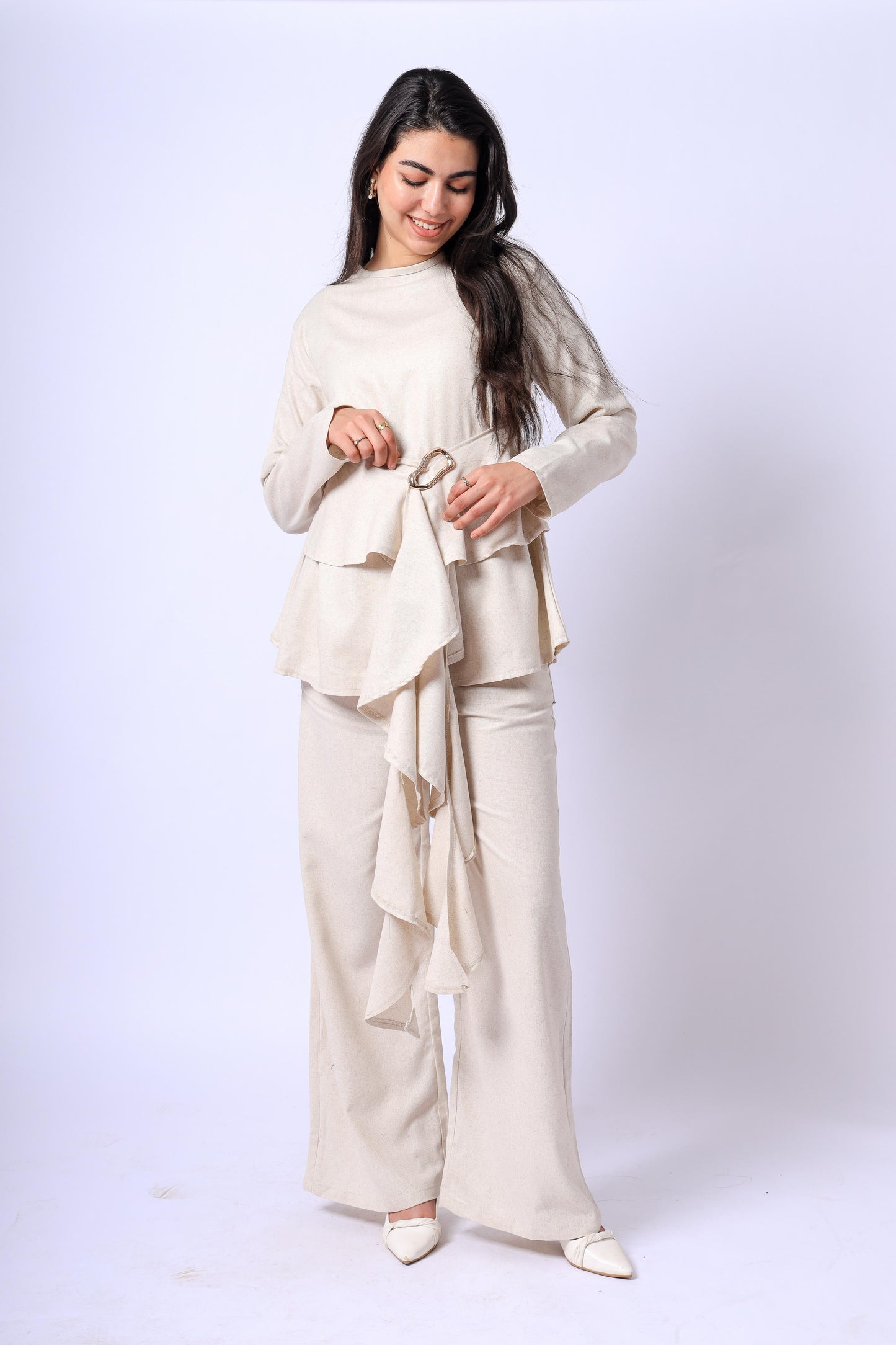 Ivory Soft Drape pants