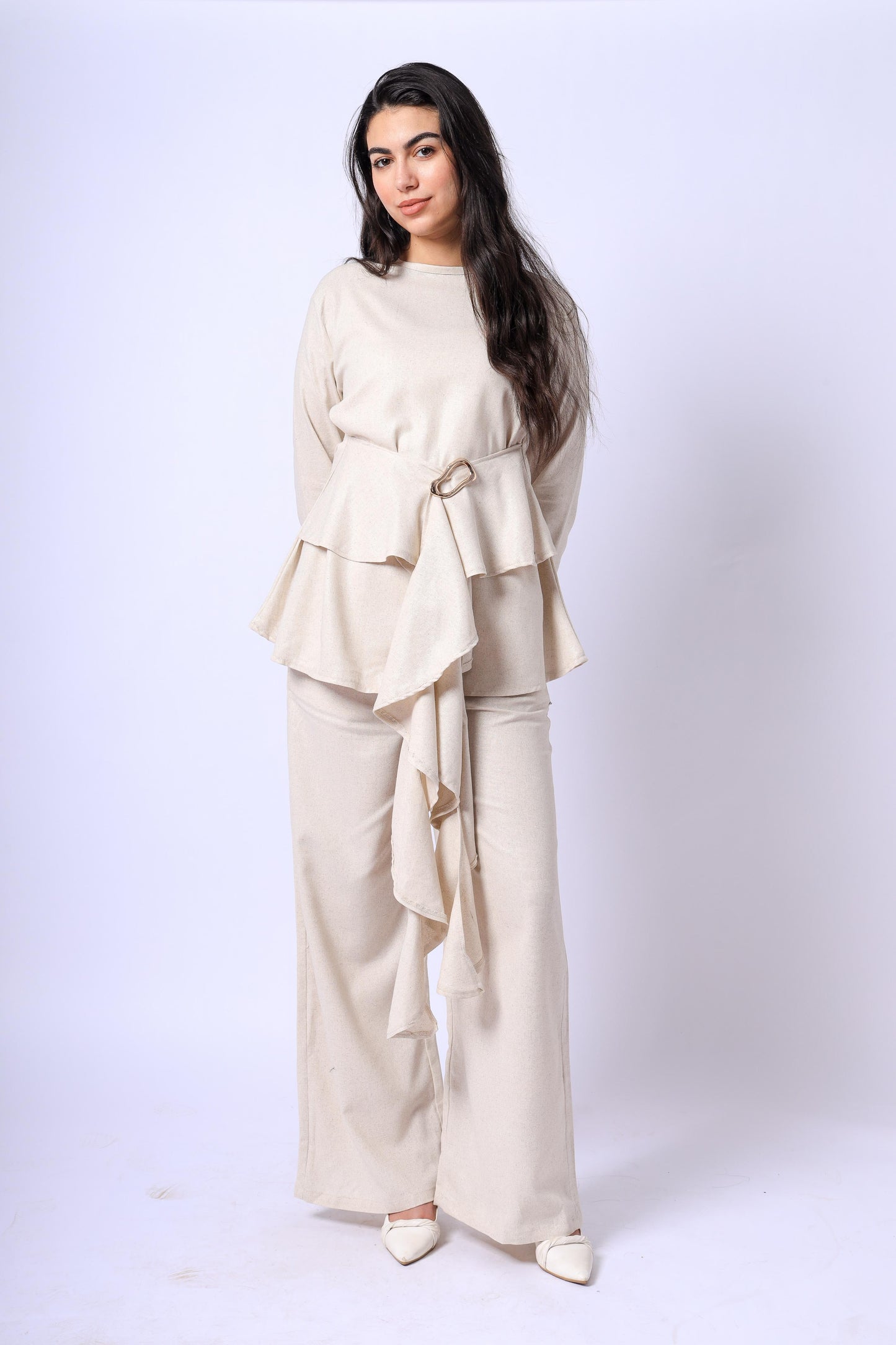 Ivory Soft Drape pants