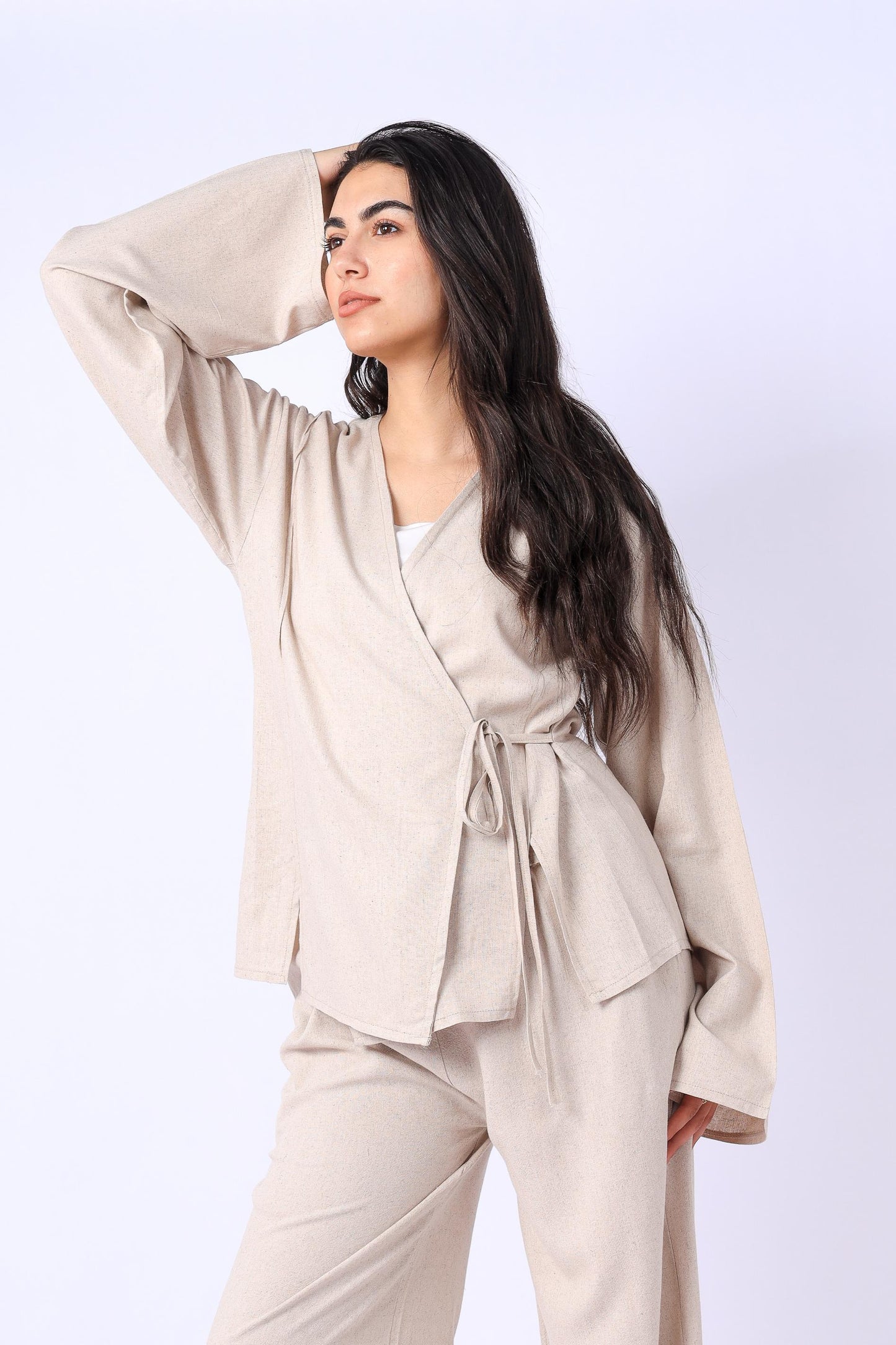 Wrap Top In Beige