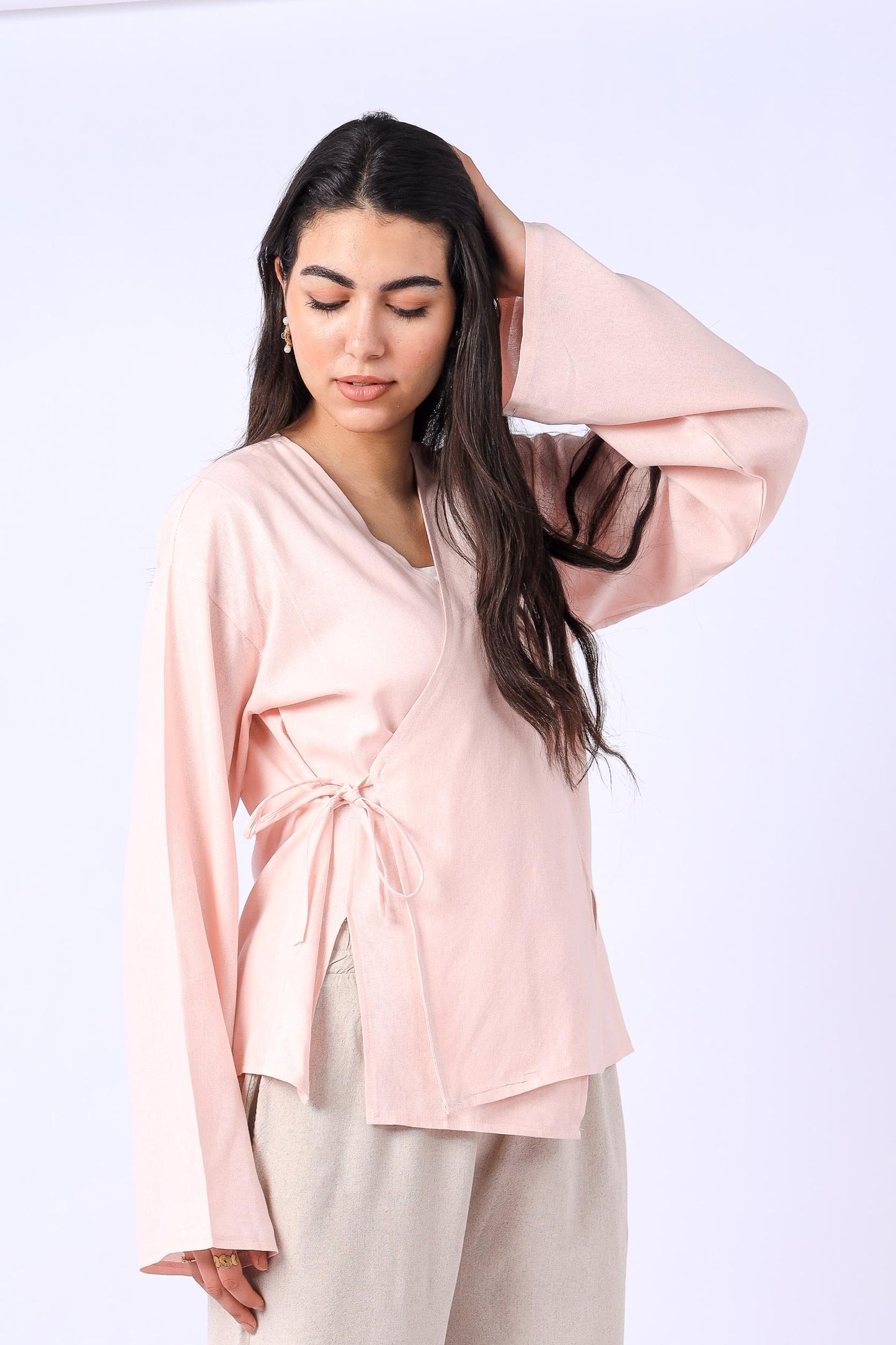 Wrap Top In Pink
