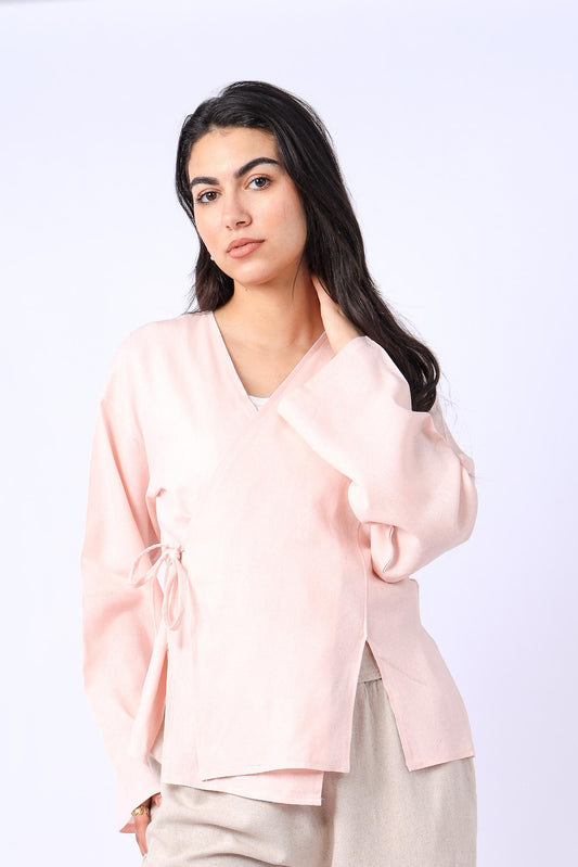Wrap Top In Pink