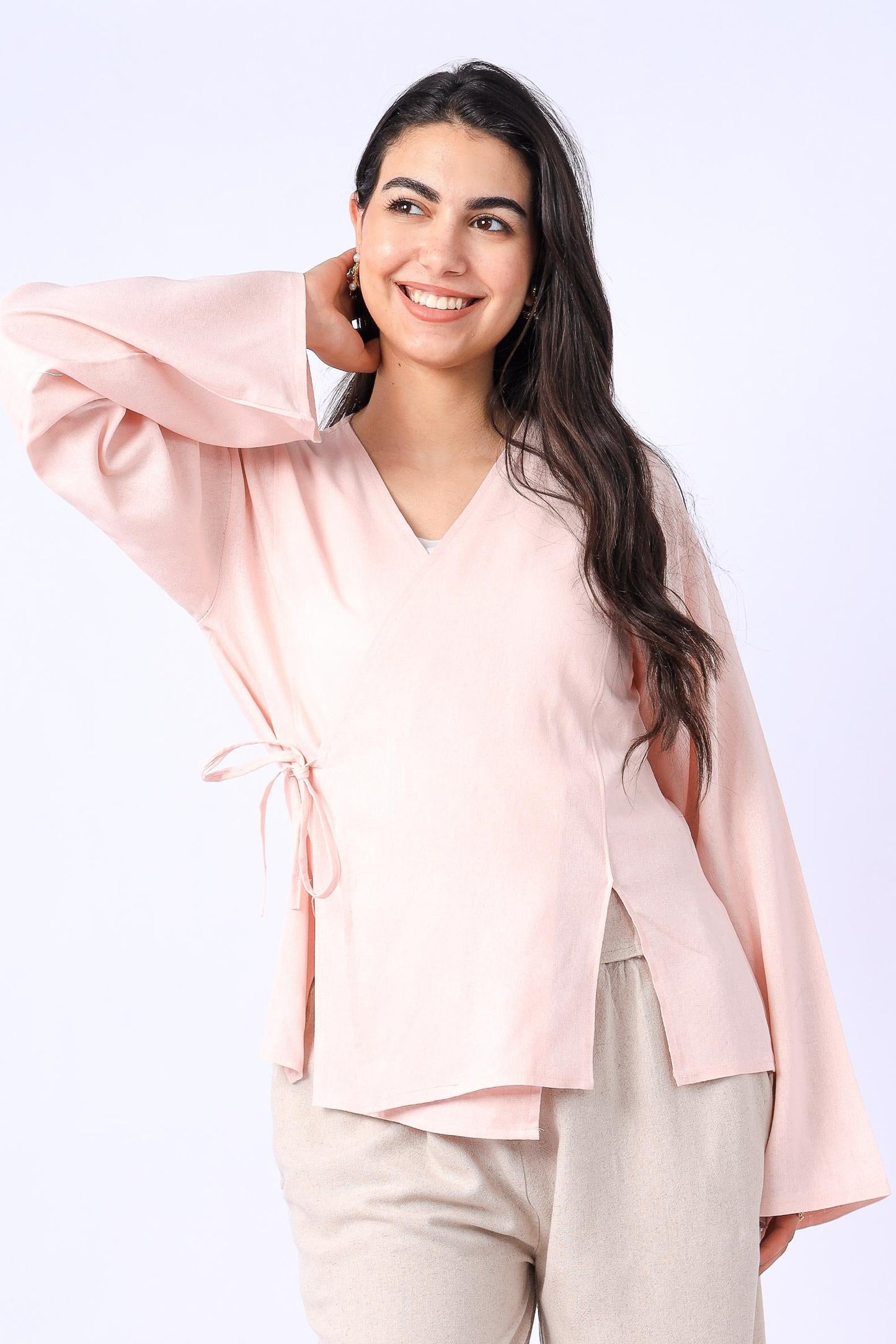 Wrap Top In Pink