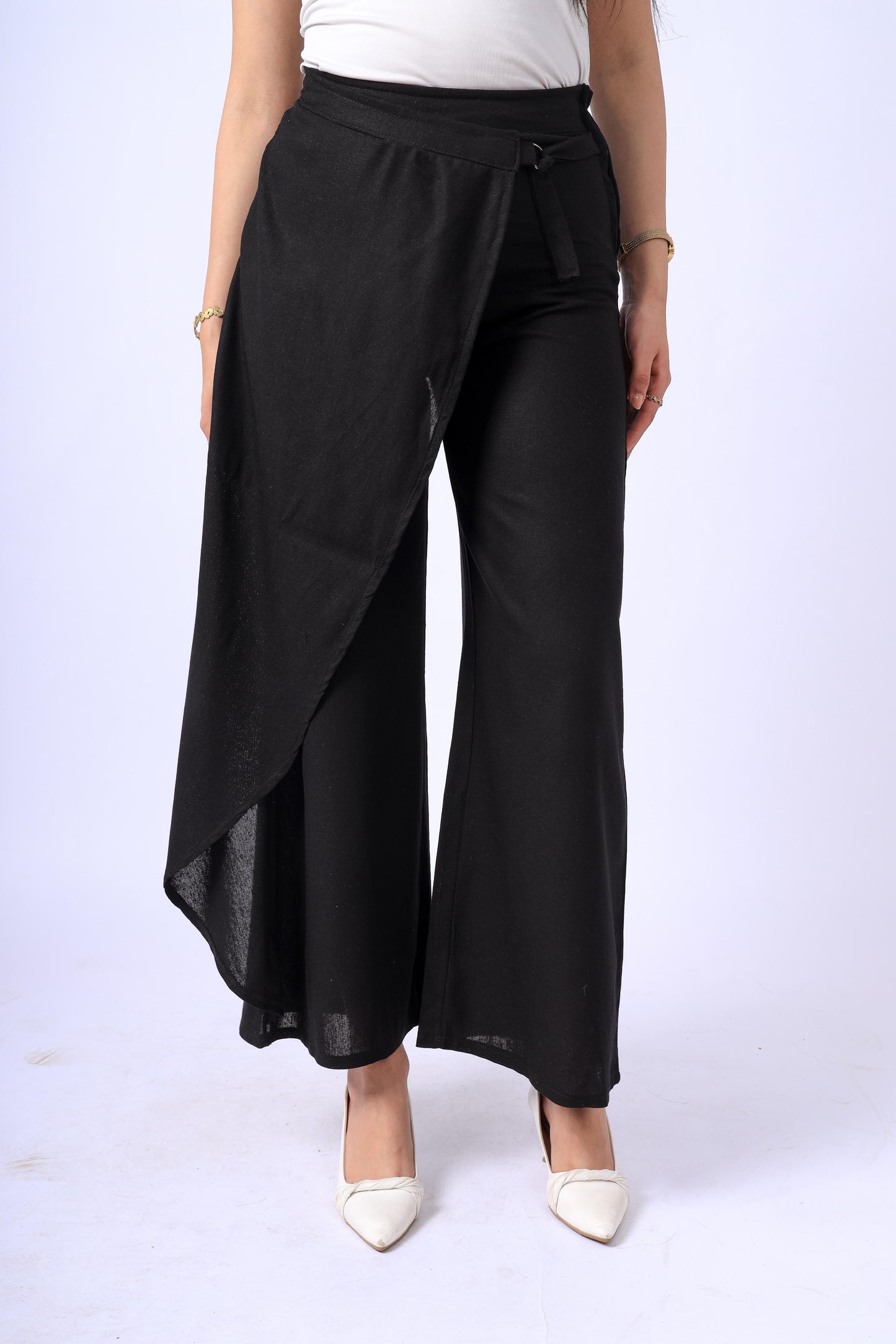 Soft Wrap Pants In Black