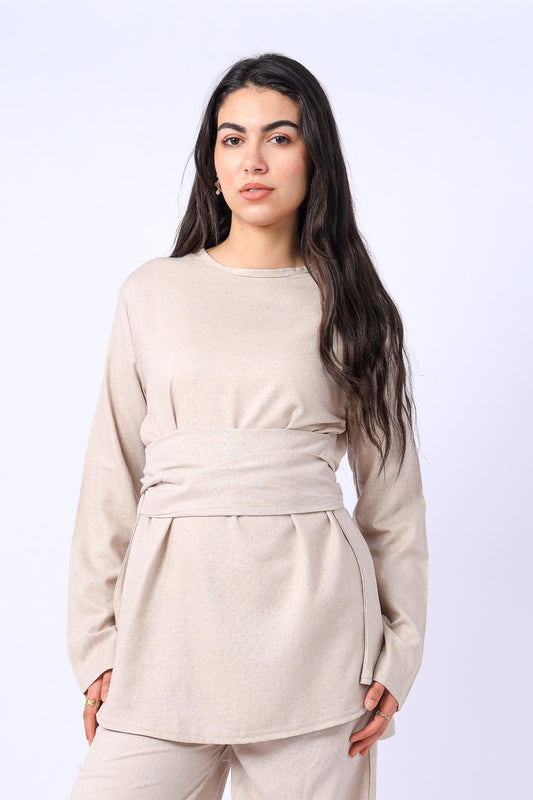 Wrapped in Neutral Top