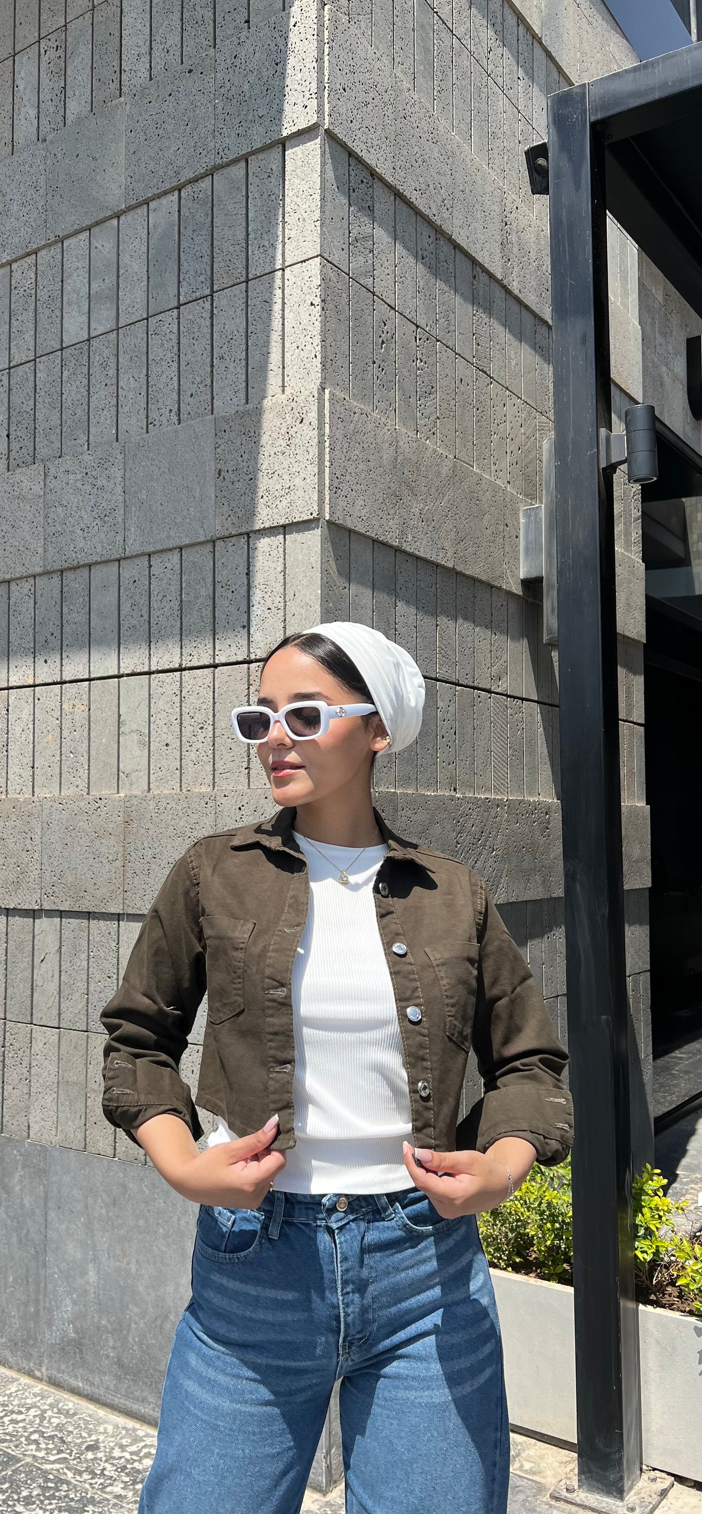 Gabardine Cropped jacket