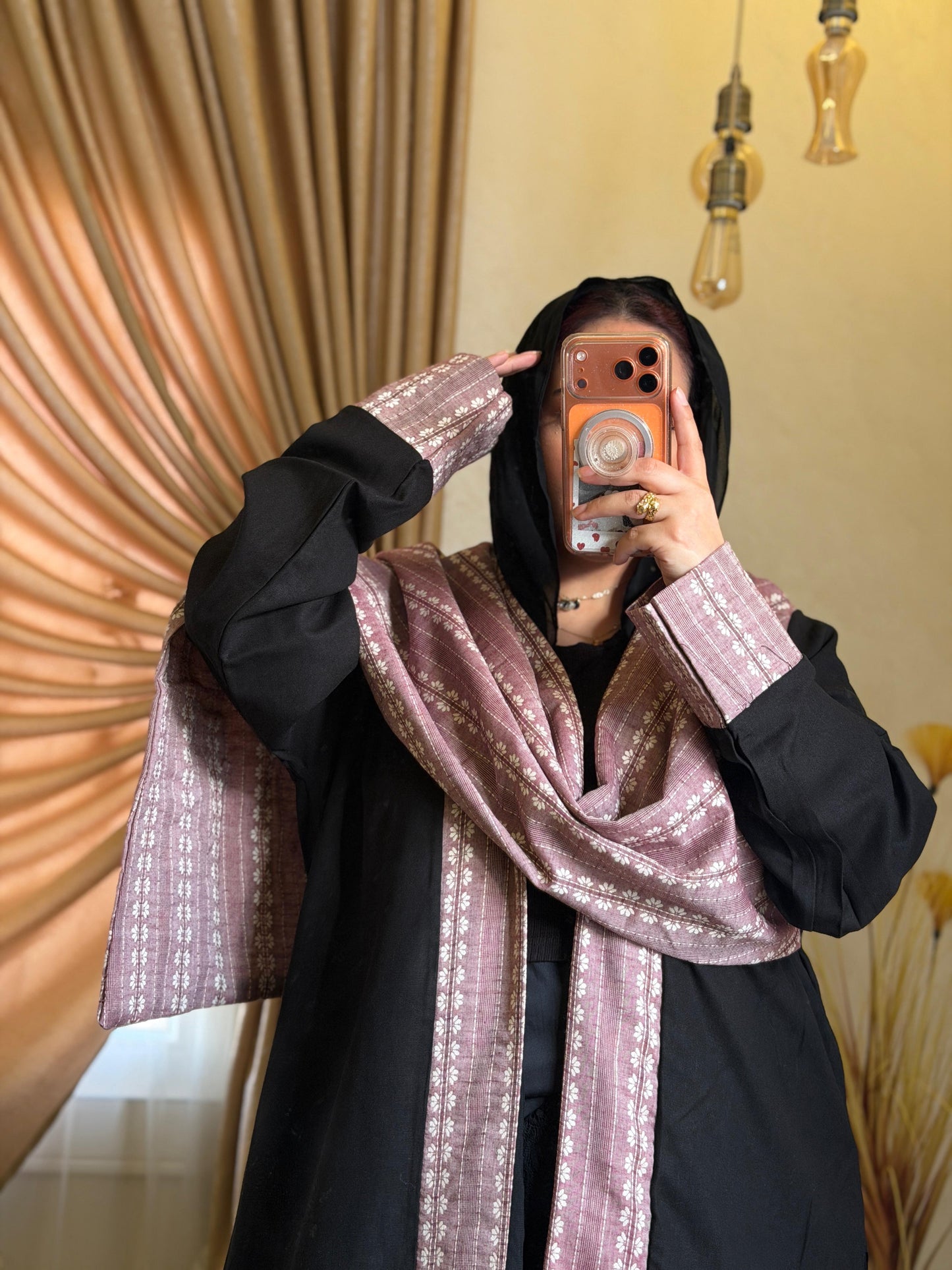 Embroidered Black Kaftan