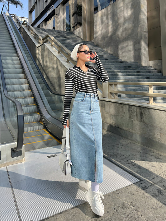 Our Trendy Denim Skirt