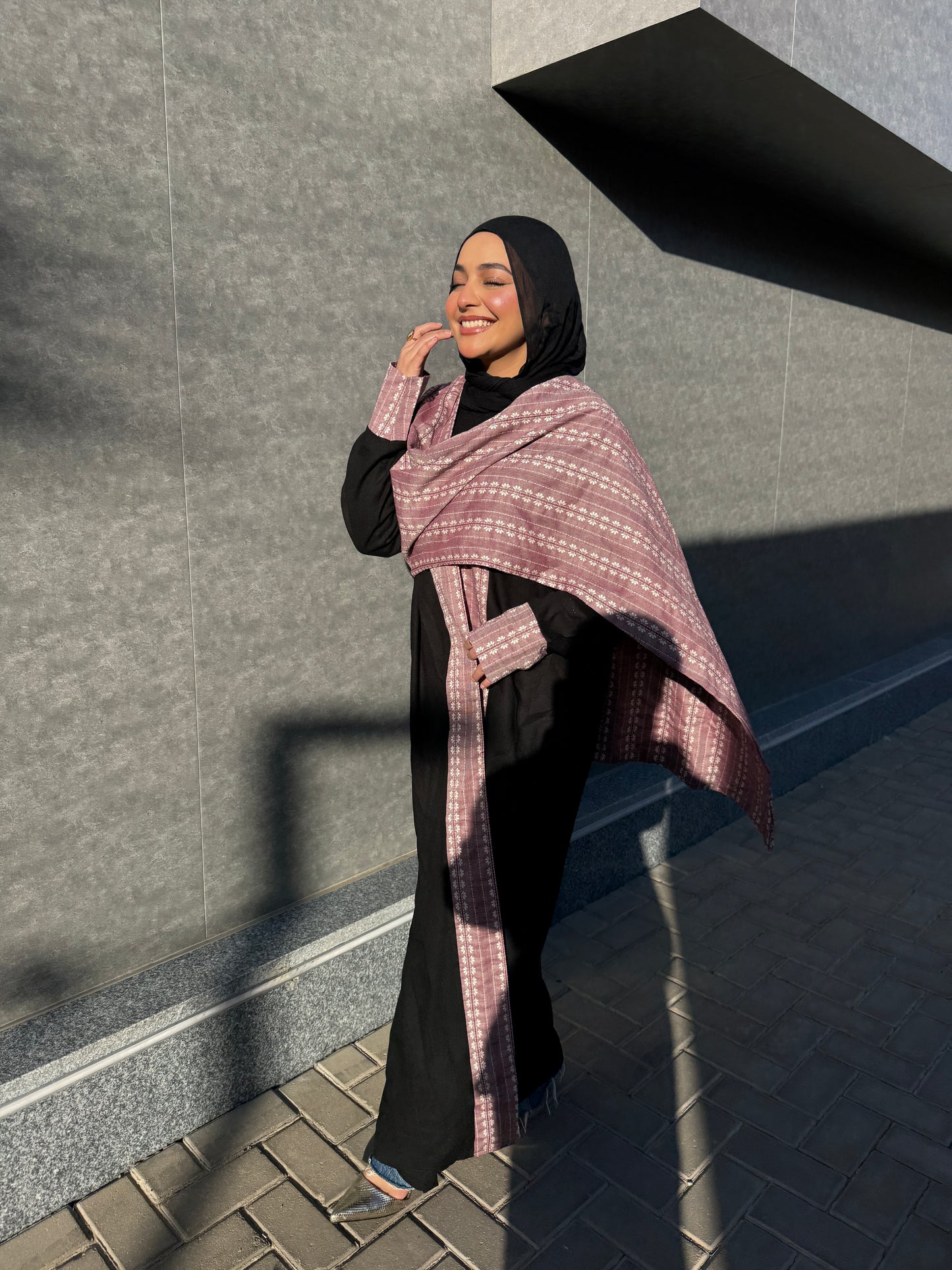 Embroidered Black Kaftan