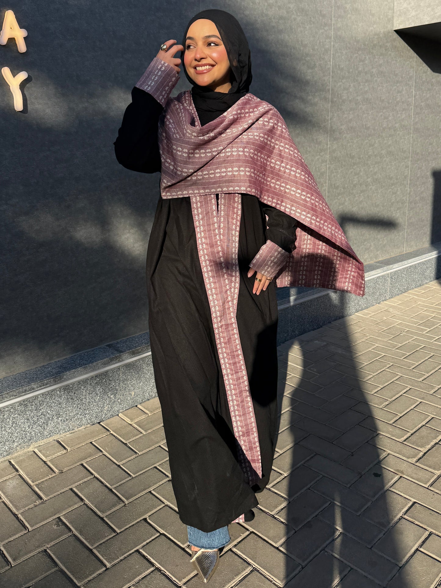 Embroidered Black Kaftan