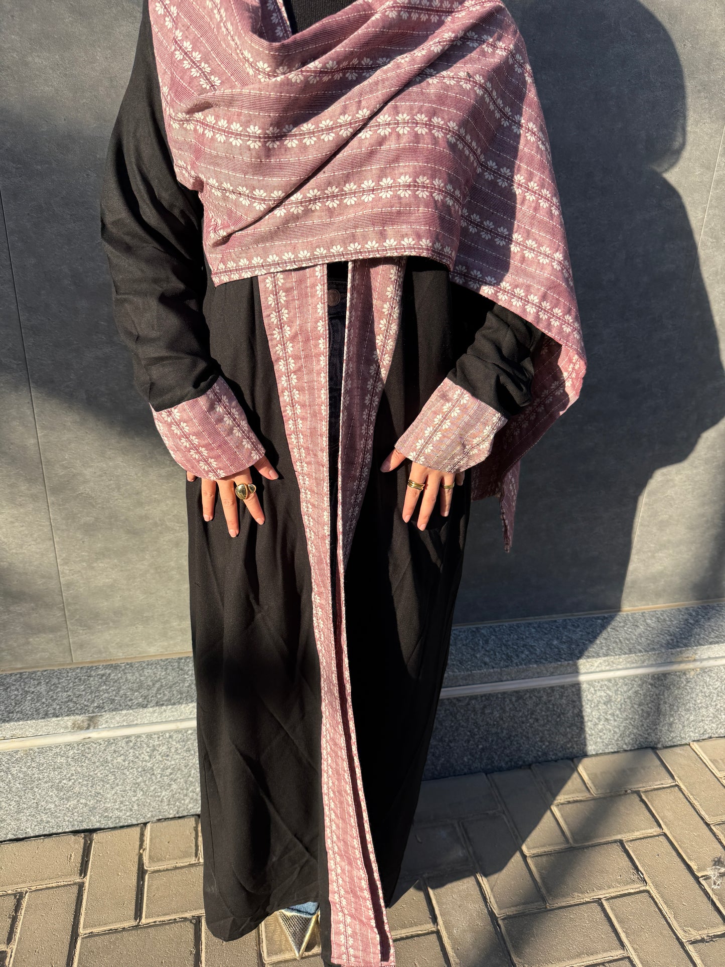 Embroidered Black Kaftan