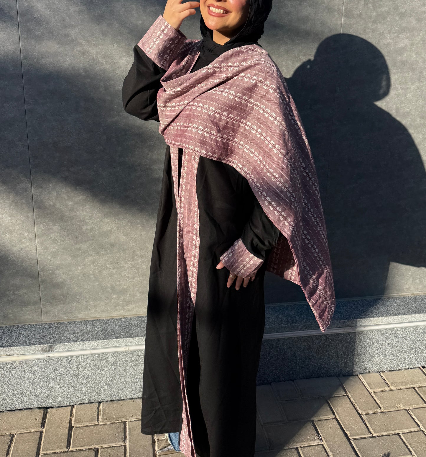 Embroidered Black Kaftan
