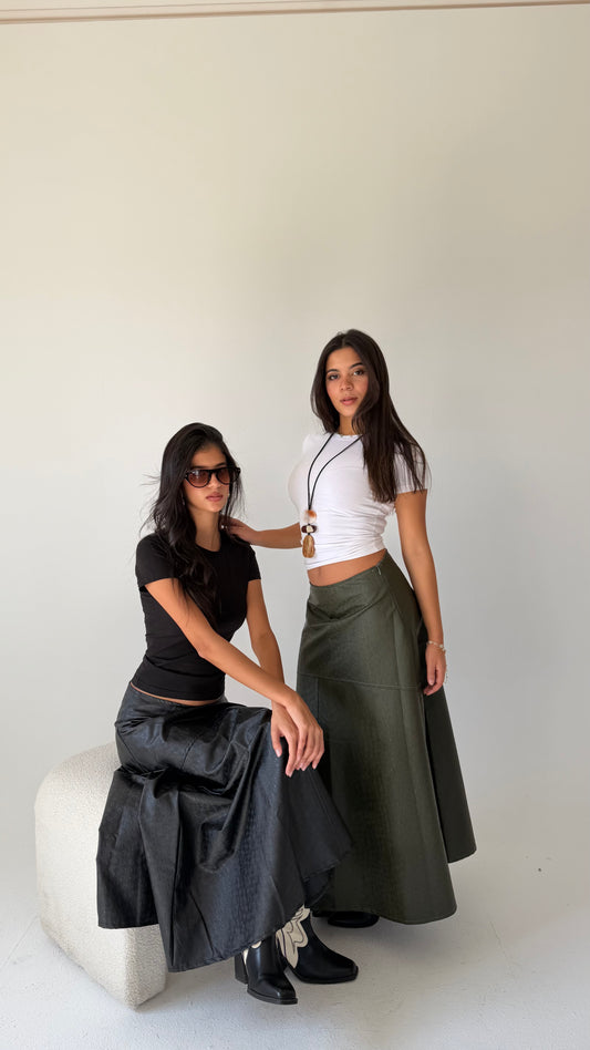 The Statement Leather Skirt