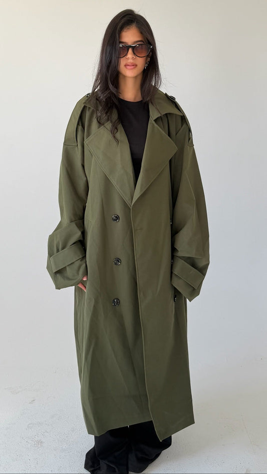 The City Coat In Dark Green