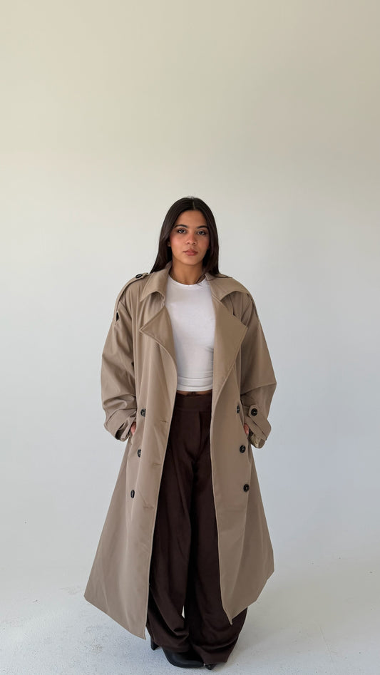 The City Coat In Beige