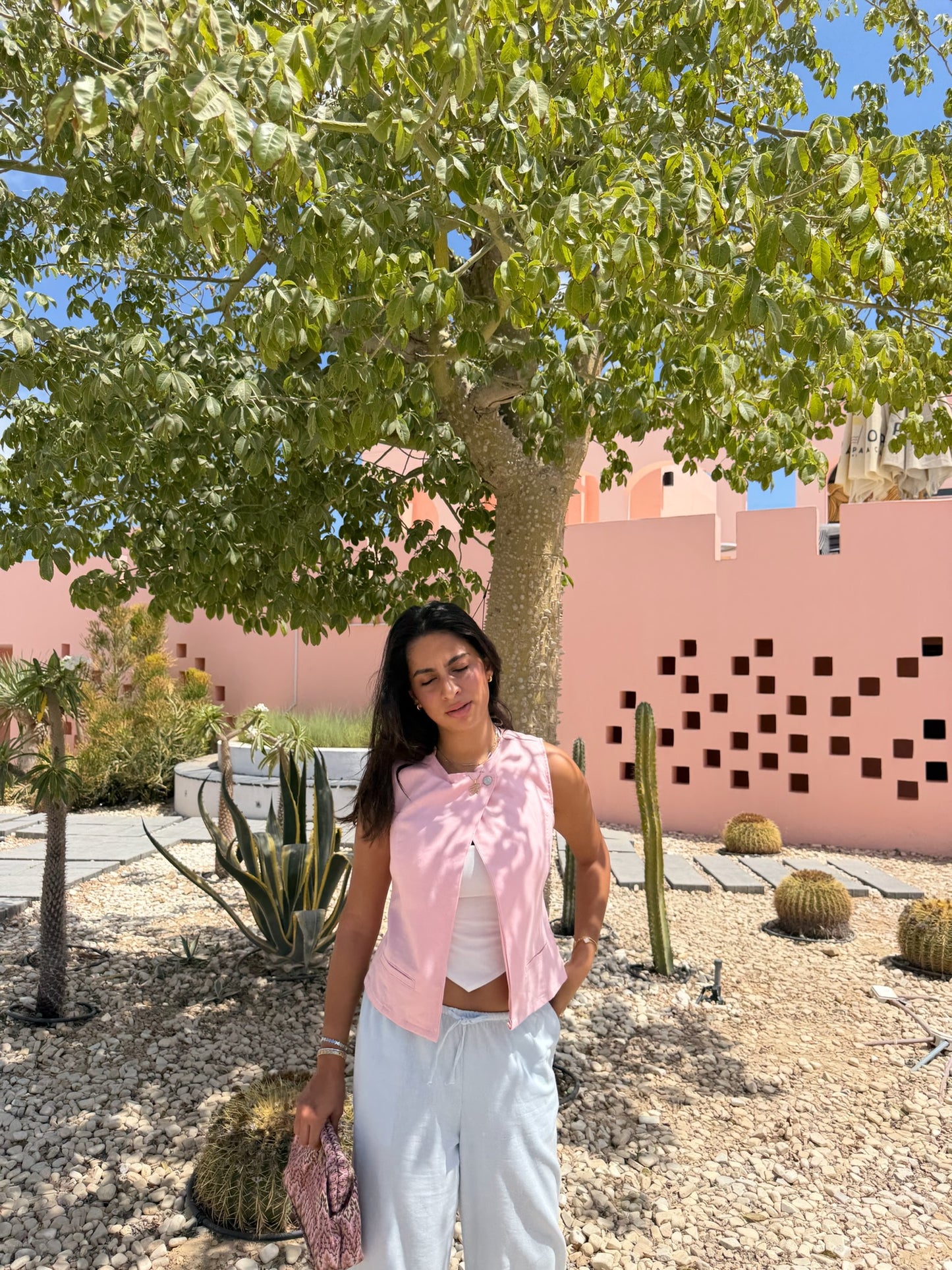 The Muse Vest In Pink