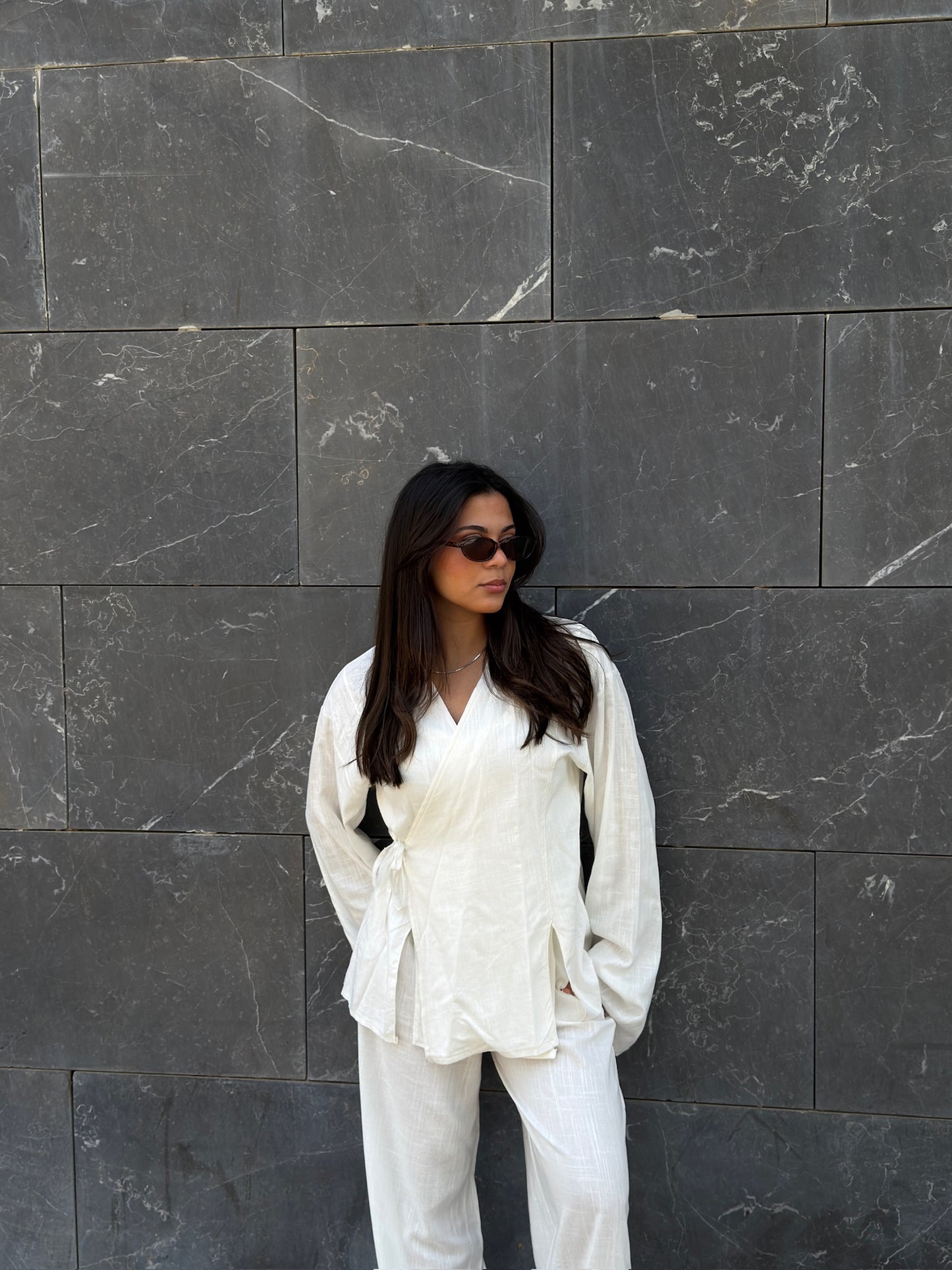 Wrap Top In White