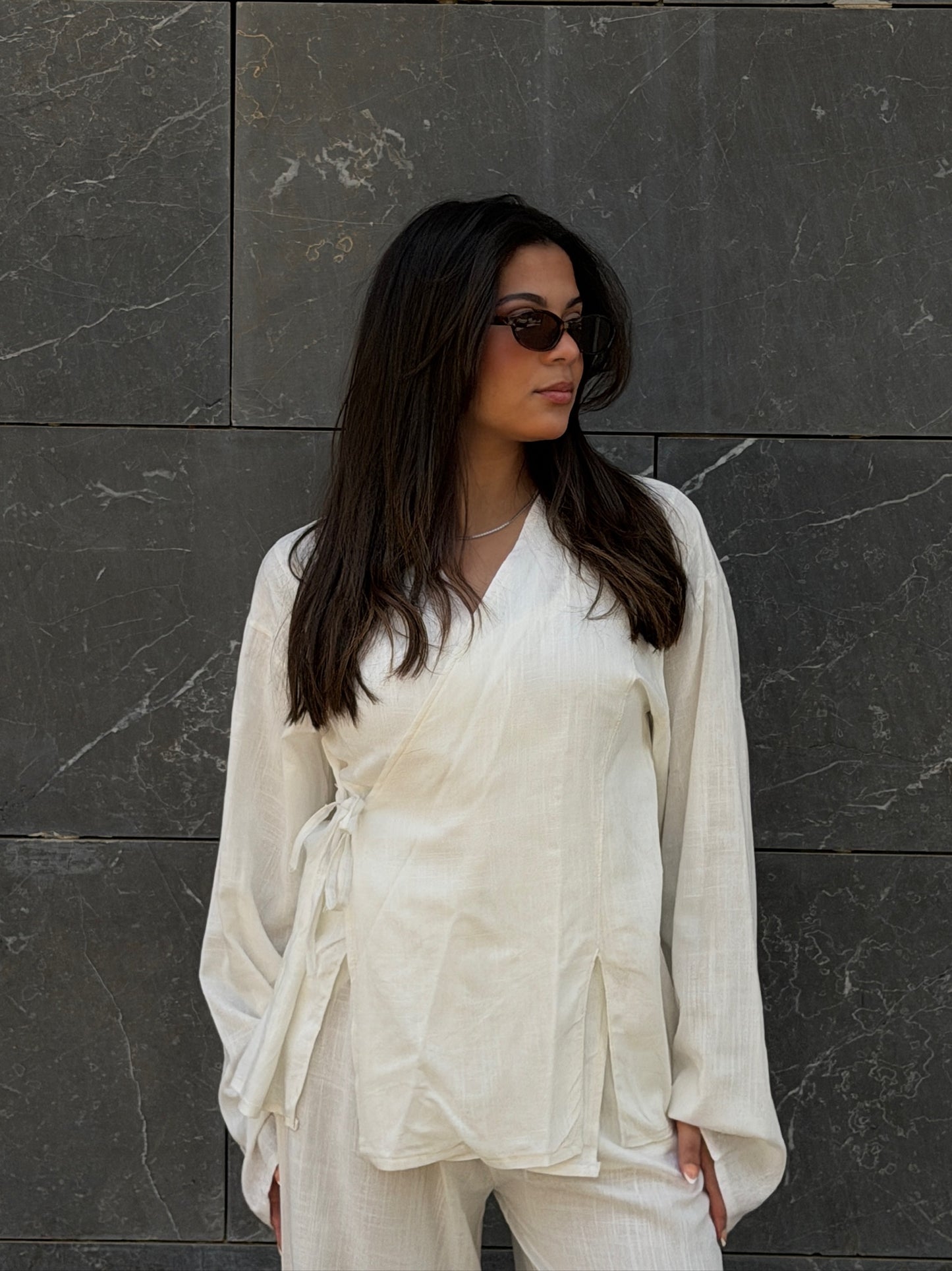 Wrap Top In White