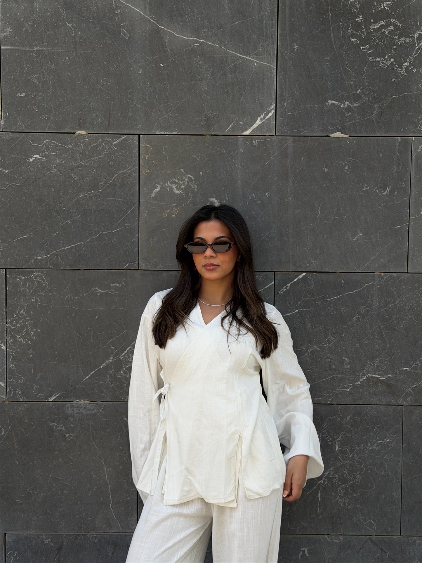 Wrap Top In White