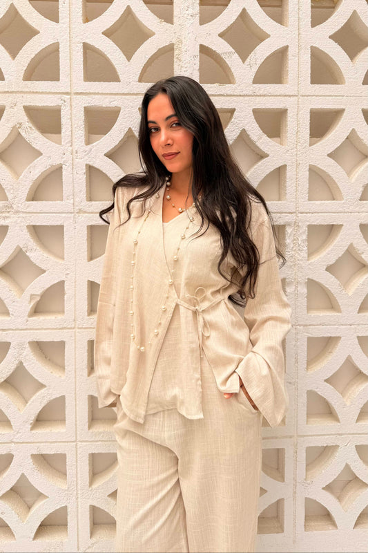 Wrap Top In Cream