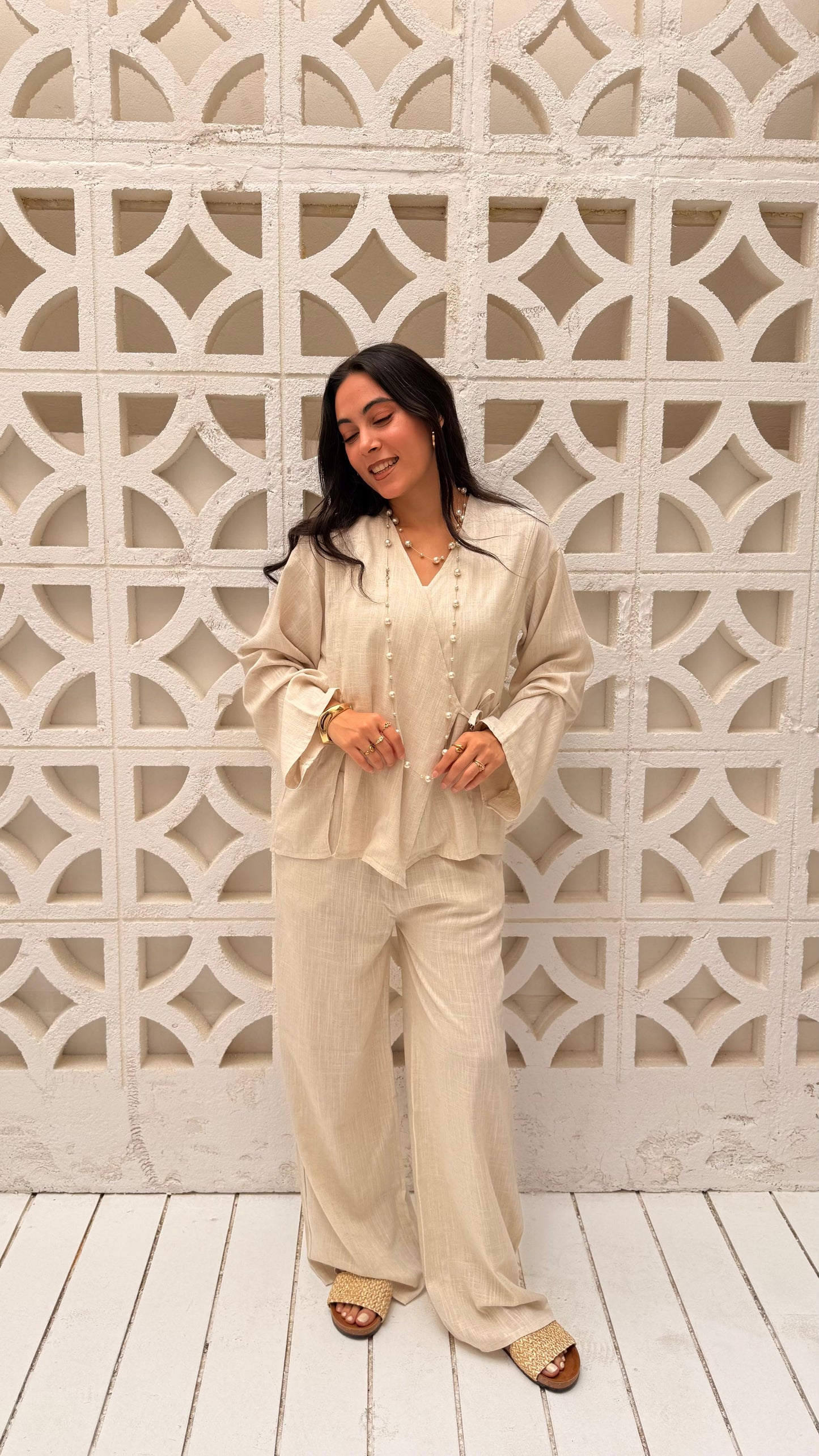 Wrap Top In Cream