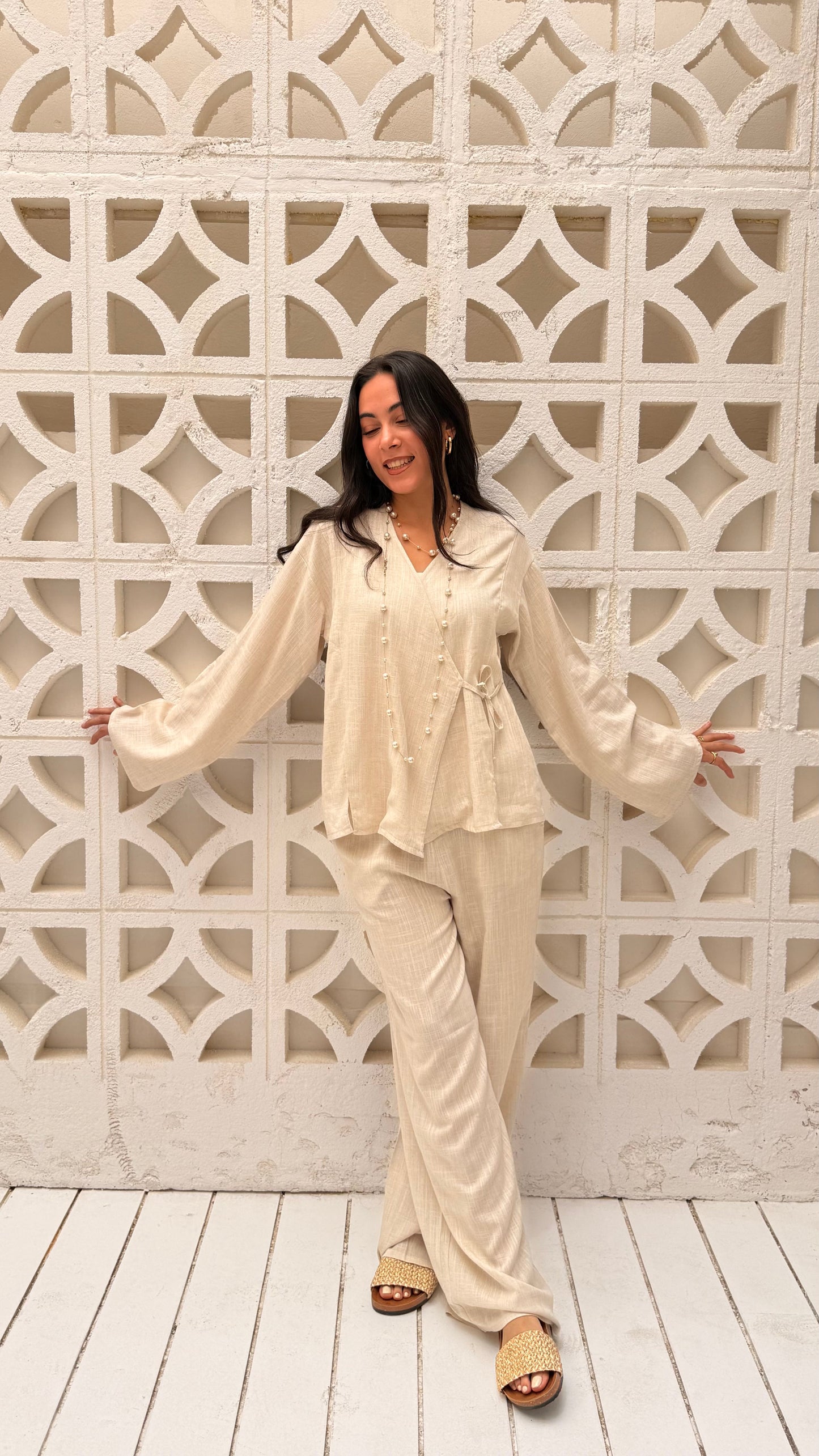 Wrap Top In Cream