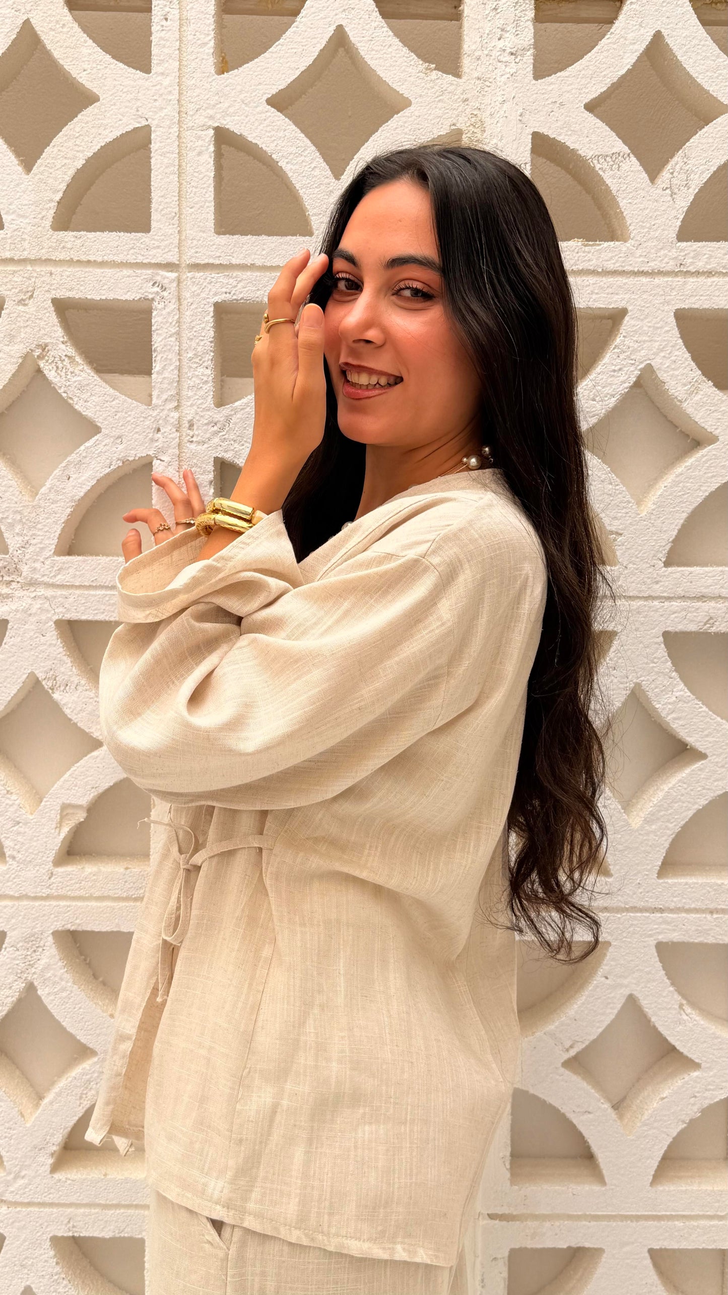 Wrap Top In Cream