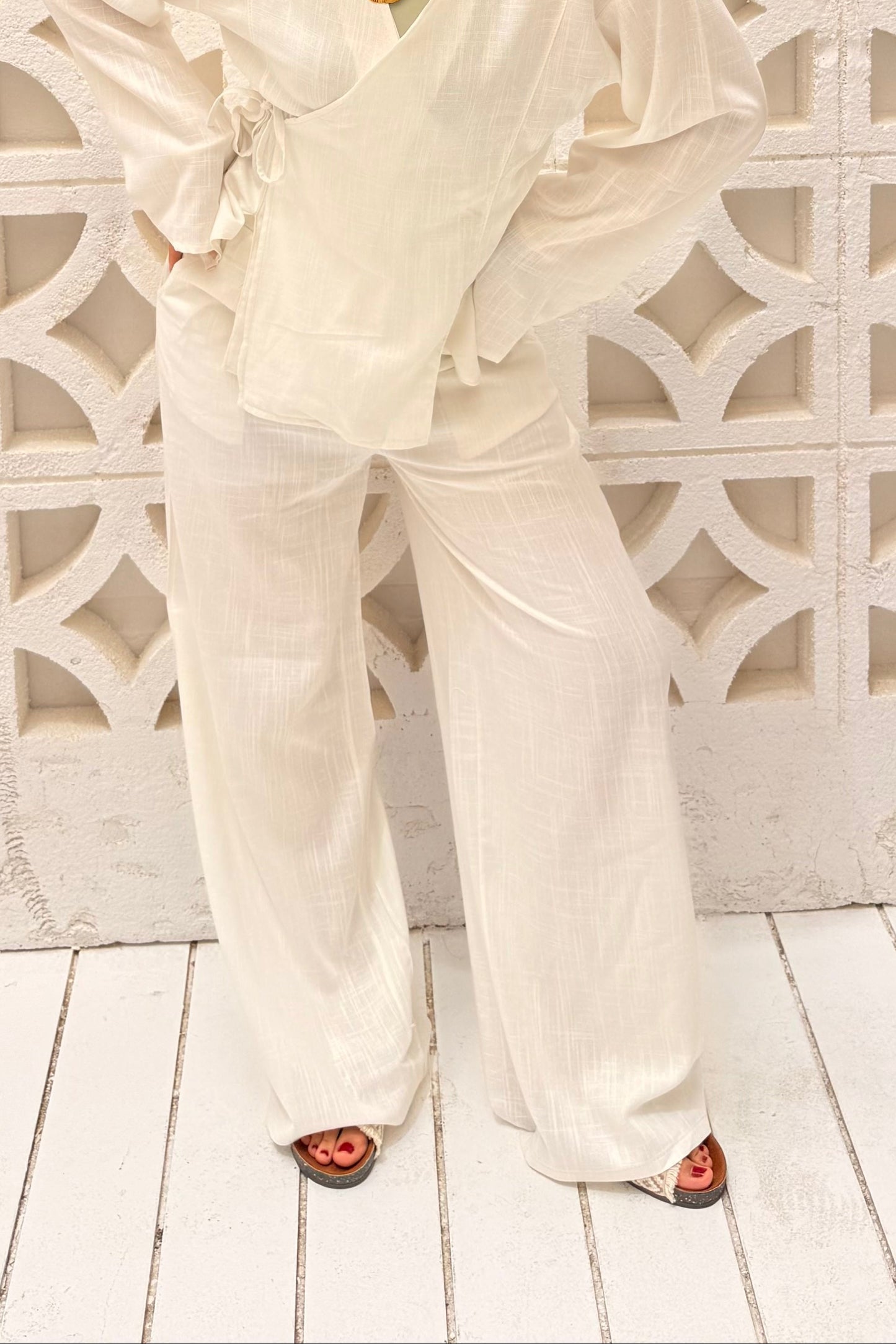 Linen Pants In White
