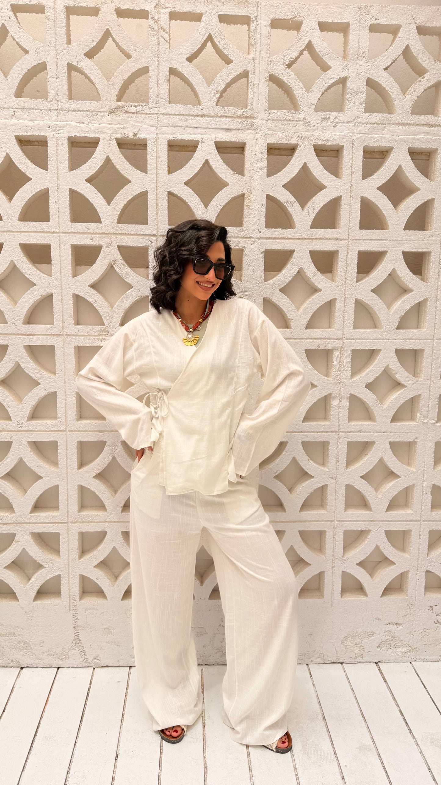 Wrap Top In White