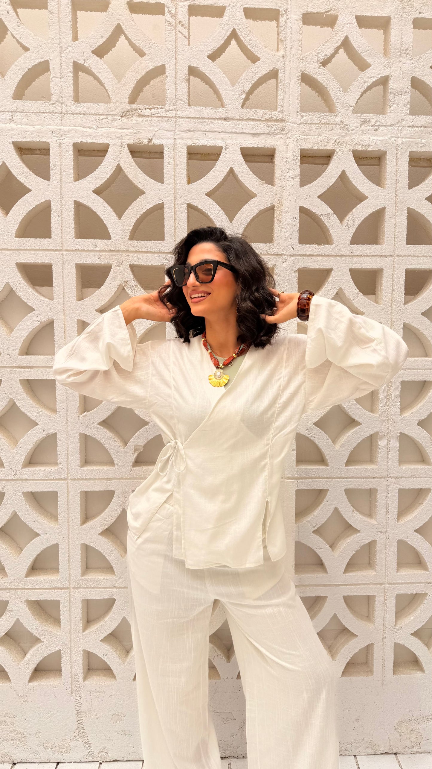 Wrap Top In White